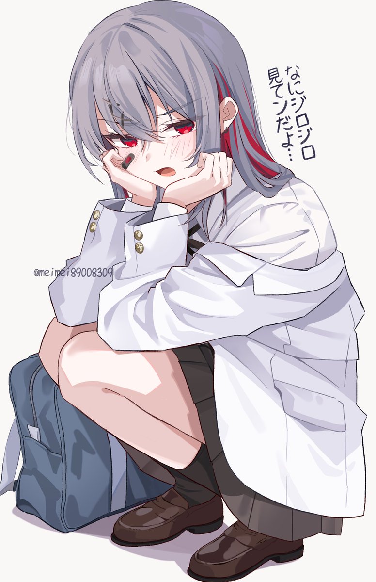 中学の頃は白ブレザー概念の落書き🔥 