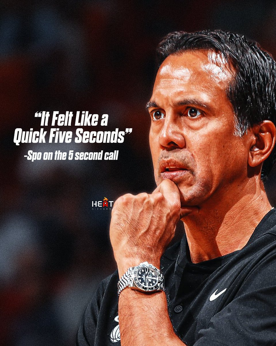 Erik Spoelstra on the officiating tonight:

“It felt like a quick five seconds. If that was a five, then I felt like we had one earlier when they threw it over the top to Paolo Banchero. That felt similar.

Nevertheless, we put ourselves in that situation. Defensively, in the