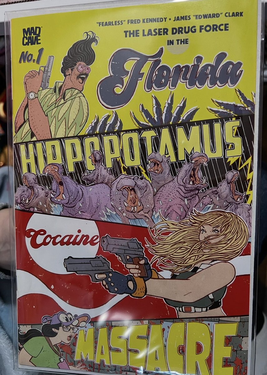 Reading Florida Hippopotamus Cocaine Massacre #1 before getting ready to stream. This comic looks crazy lol. Props on the great name.