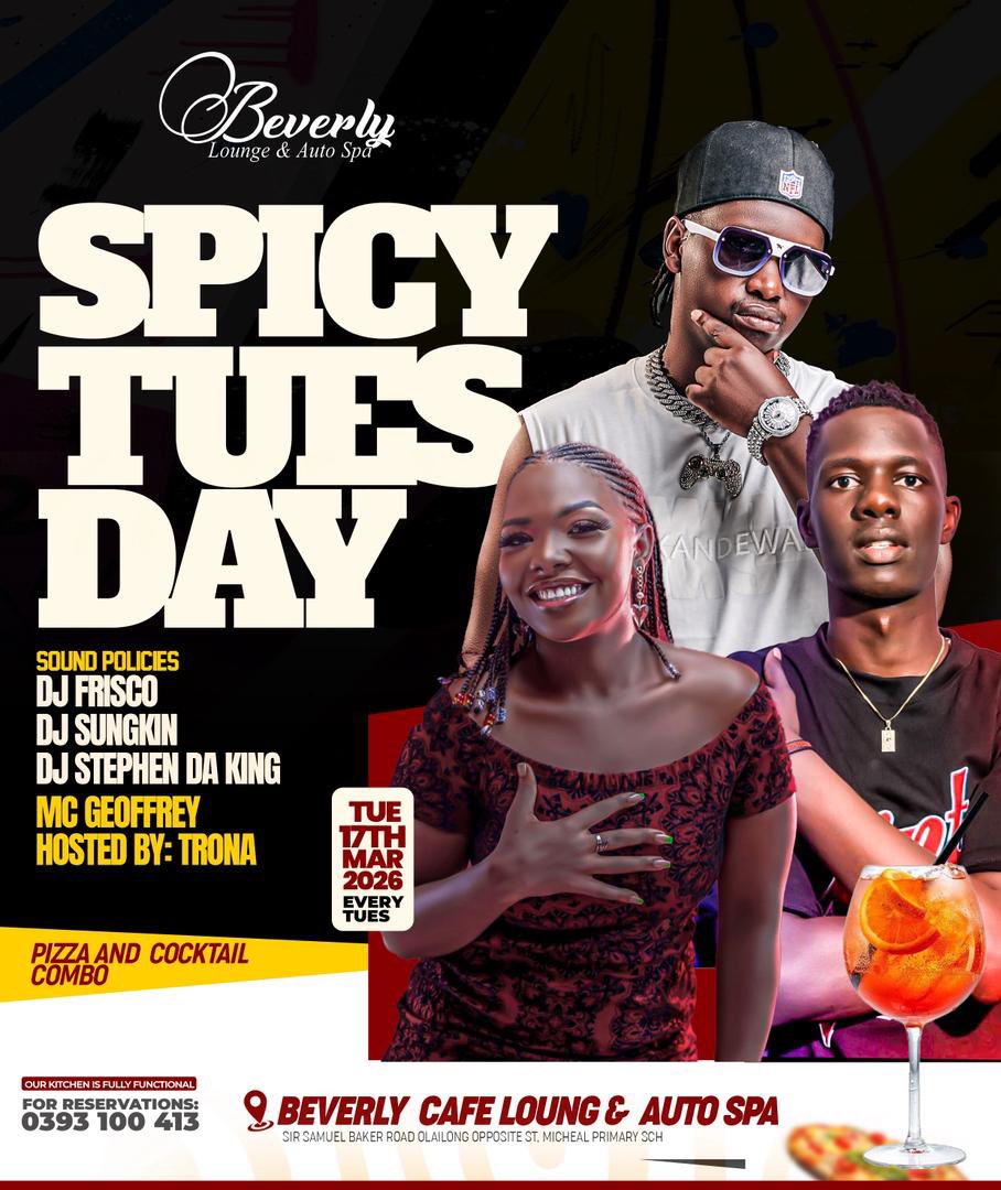 SolidEvent18048's tweet photo. Spice up your night at Spicy 🌶️ Tuesday!
Buy 1 Pizza 🍕 and get an extra one FREE while enjoying real vibez and the best sound in town.

Only @ Beverly Lounge &amp; Cafe

🎧 Dj Line Up:
@Dj Frisco
@Dj Sungkin
@Dj Stephen

🎤 On the Mic: @Geoffrey MC
👑 Hosted bythe Queenherself trona https://t.co/JLDzQO4ghB