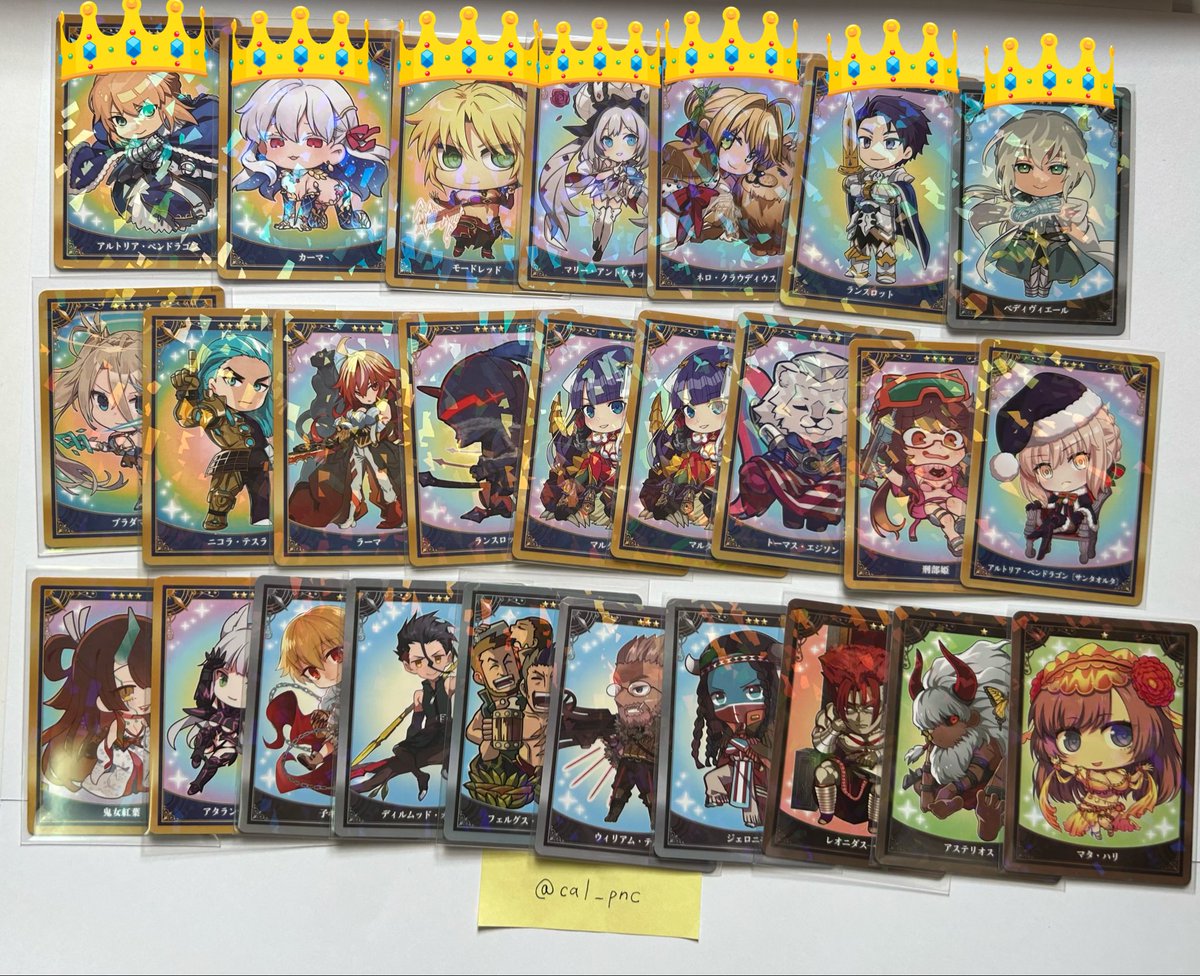 cal_pnc's tweet photo. 【交換】fgo 最終再臨展 ミニ最終再臨サーヴァント コレクションカード　野球　サッカー

譲 画像1、2
求 画像3、4(各1)

最優先は1枚〜、最優先以外は2枚〜の交換。
👑は最優先との交換のみ。
緩募は最優先含む交換でお願い致します。
検索からでもお気軽にお声掛けください。 https://t.co/90sxMaQAE4