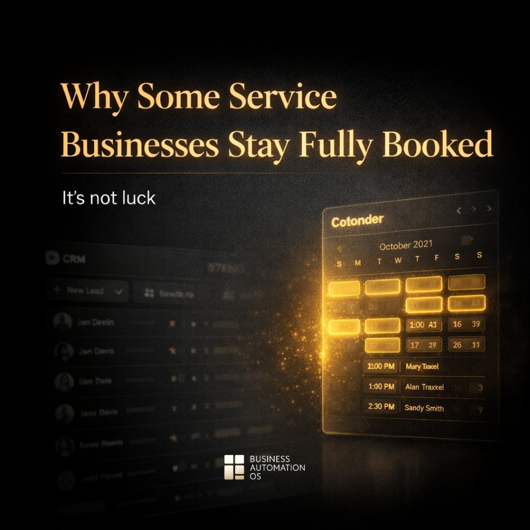 BizAutomationOS's tweet photo. Some businesses are always booked.

It's not luck. It's systems.

Faster response. Consistent follow-up. Easy booking.

See what that looks like ↓
https://t.co/9nVk2Ws7OZ https://t.co/4MieP7senL