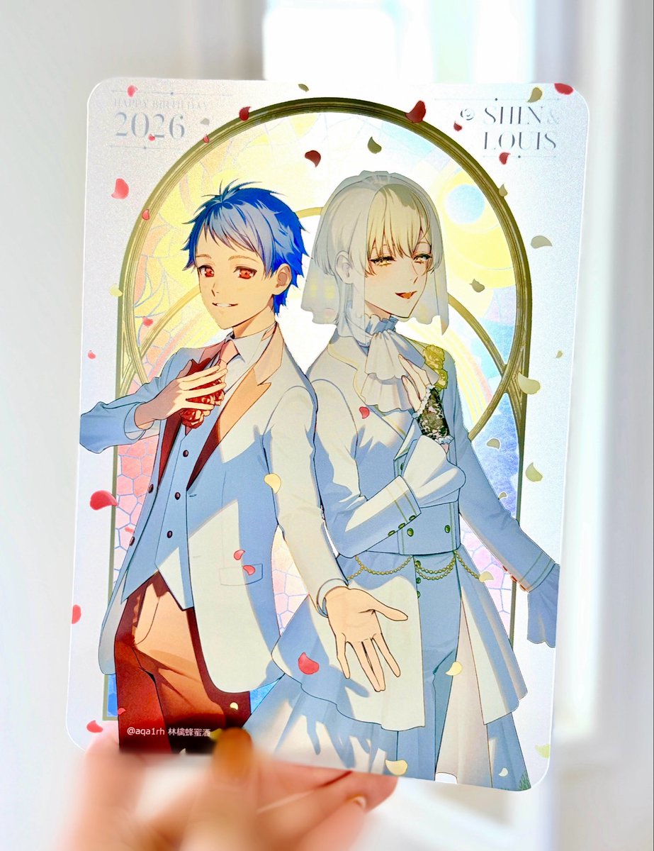 「再録につくノベルティ、光に透かすと綺麗だよ〜」|あくあ🍿のイラスト