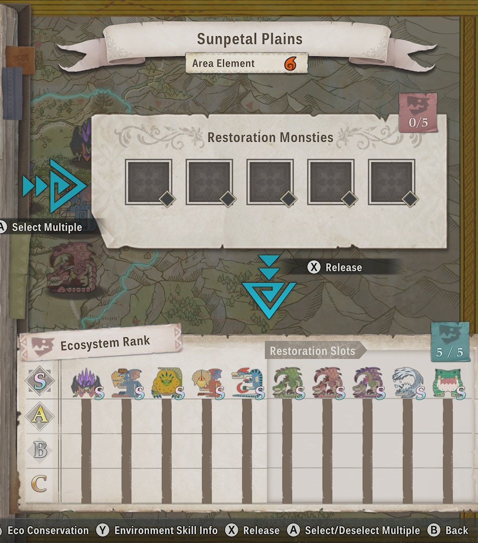 S rank ecosystem for the Sunpetal Plains. I would have been done during the demo, but I just kept picking up the wrong eggs. 😓
On to the other areas now.