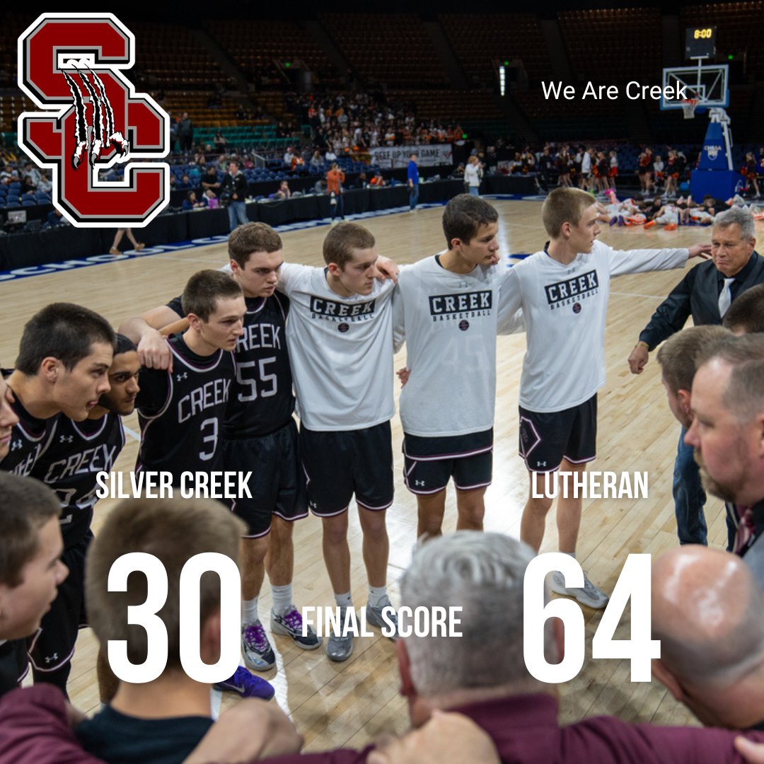 SilverCreekBBB's tweet photo. Not the ending we hoped for, but what a run.

State Championship game. The deepest playoff run in Silver Creek history.

Proud of this team, this season, and everyone who showed up &amp; rode this journey with us. One we’ll never forget. #WeAreSC #CreekHoops #GoSilverCreek #CoPreps https://t.co/cHaQMYjKuy