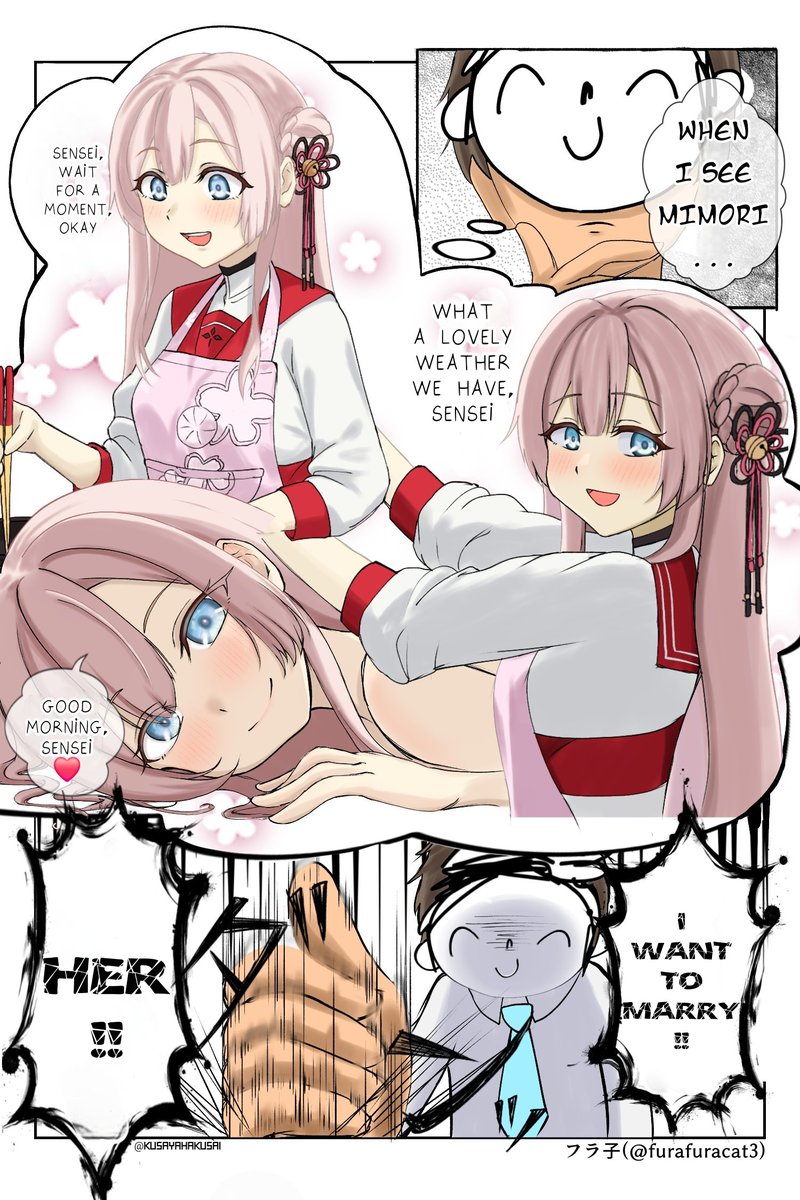 <a href="/furafuracat3/">フラ子@ブルアカ生徒全推し</a> English Version
英語版です

Mimori would definitely be a good wife.
#水羽ミモリ生誕祭2026