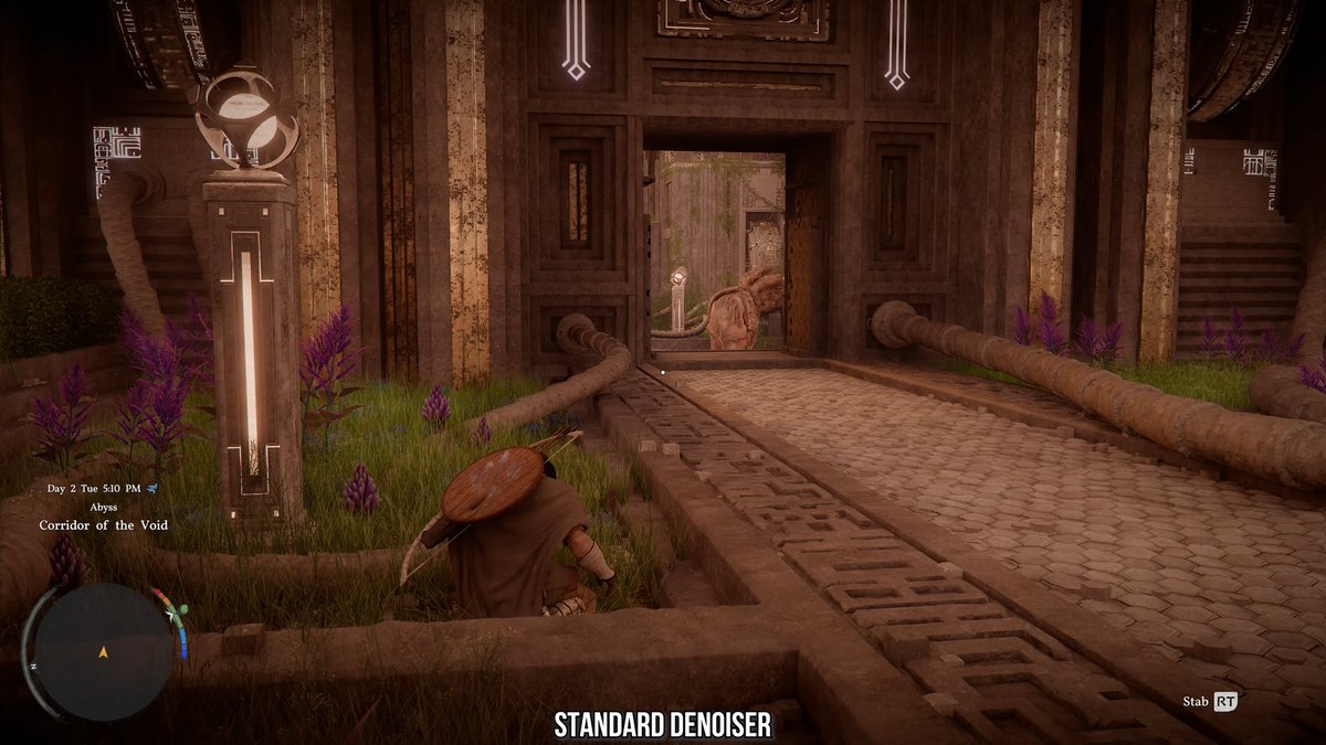 NikTek's tweet image. Crimson Desert looks like a whole different game on PC

Standard denoiser is what is being used for consoles, 

Ray Regeneration or Ray Reconstruction however makes a massive visual difference in contrast, indirect lighting and shadows.

Source: Digital Foundry