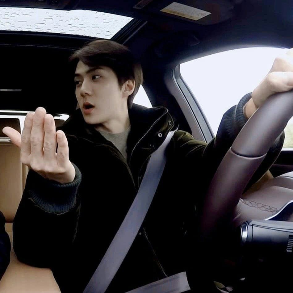 Why you're using AI while you have real versions of sehun riding cars