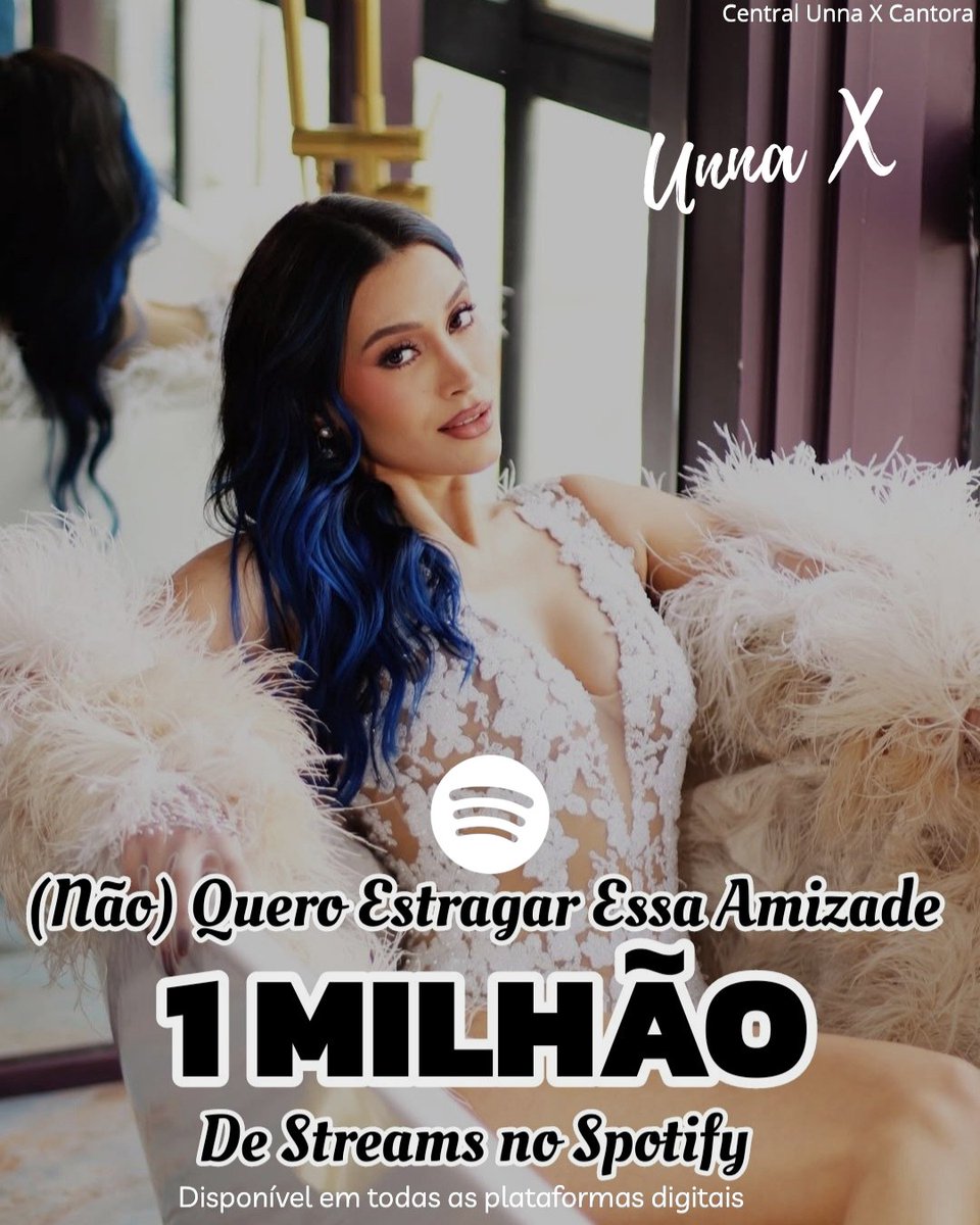 cfunnaxcantora's tweet photo. VEIO AÍ "(Não) Quero Estragar Essa Amizade" atinge a marca de 1 Milhão de Streams no Spotify e nosso coração se enche de orgulho. 

Parabéns @UNNAXOFICIAL você merece o mundo. Que sua música atinja os lugares mais altos. https://t.co/1vtdFZVLyM