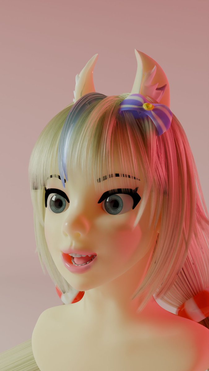 AethergoSculpt's tweet photo. VTuber Saba stylized sculpt polish! 🐟✨

#SamenekoSaba #Blender3D https://t.co/9gEWKliz09