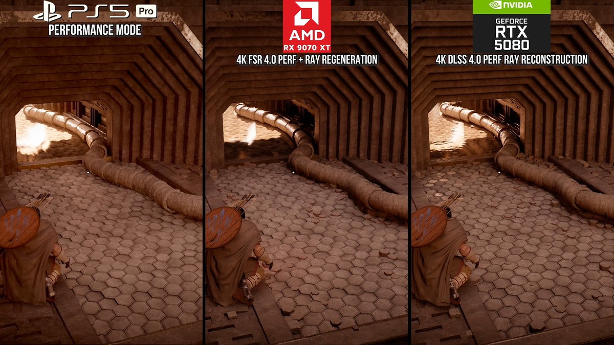 NikTek's tweet image. Crimson Desert looks like a whole different game on PC

Standard denoiser is what is being used for consoles, 

Ray Regeneration or Ray Reconstruction however makes a massive visual difference in contrast, indirect lighting and shadows.

Source: Digital Foundry