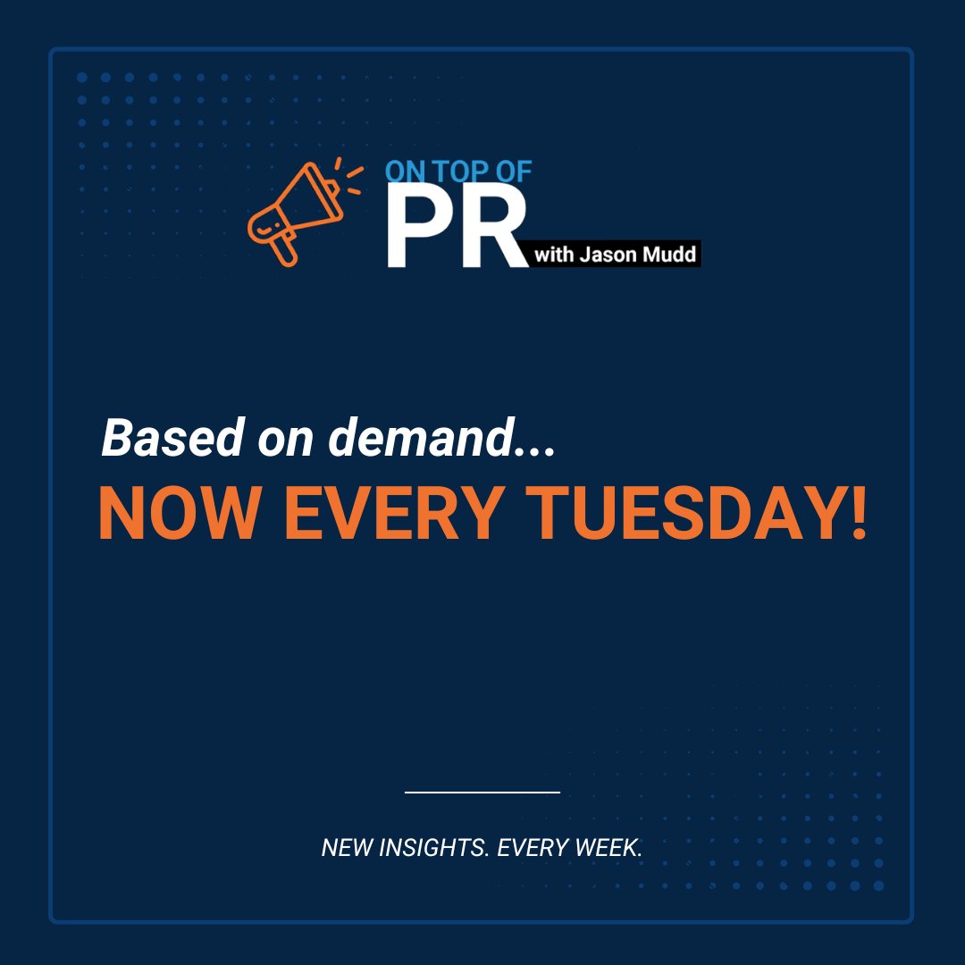 On Top of PR with Jason Mudd podcast tweet media