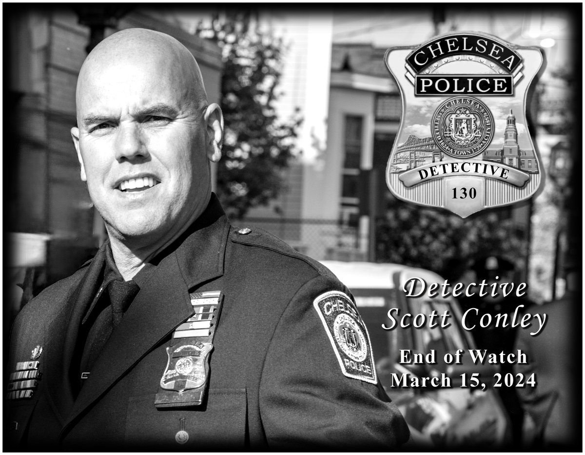 CityofChelseaPD's tweet photo. #ChelseaPD is Remembering Det. Scott Conley today, who passed away on 3-15-24 while still on Active Duty. Det. Conley served 28 years and was assigned to the Criminal Investigation Division. We are thinking of you today, You are sincerely missed.
Rest in Peace Badge #130. https://t.co/guDegyURB0