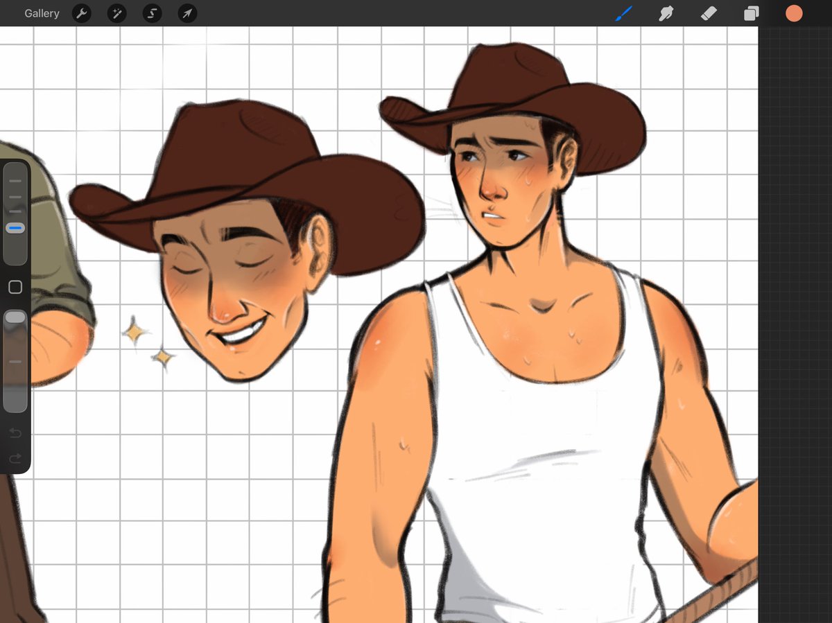 belquinre's tweet photo. Do we care for some cowboy kolchek?? 

This better suits his southern drawl 🌾

#houseofashes #jasonkolchek #fanart #supermassivegames https://t.co/Ud75gwosX8