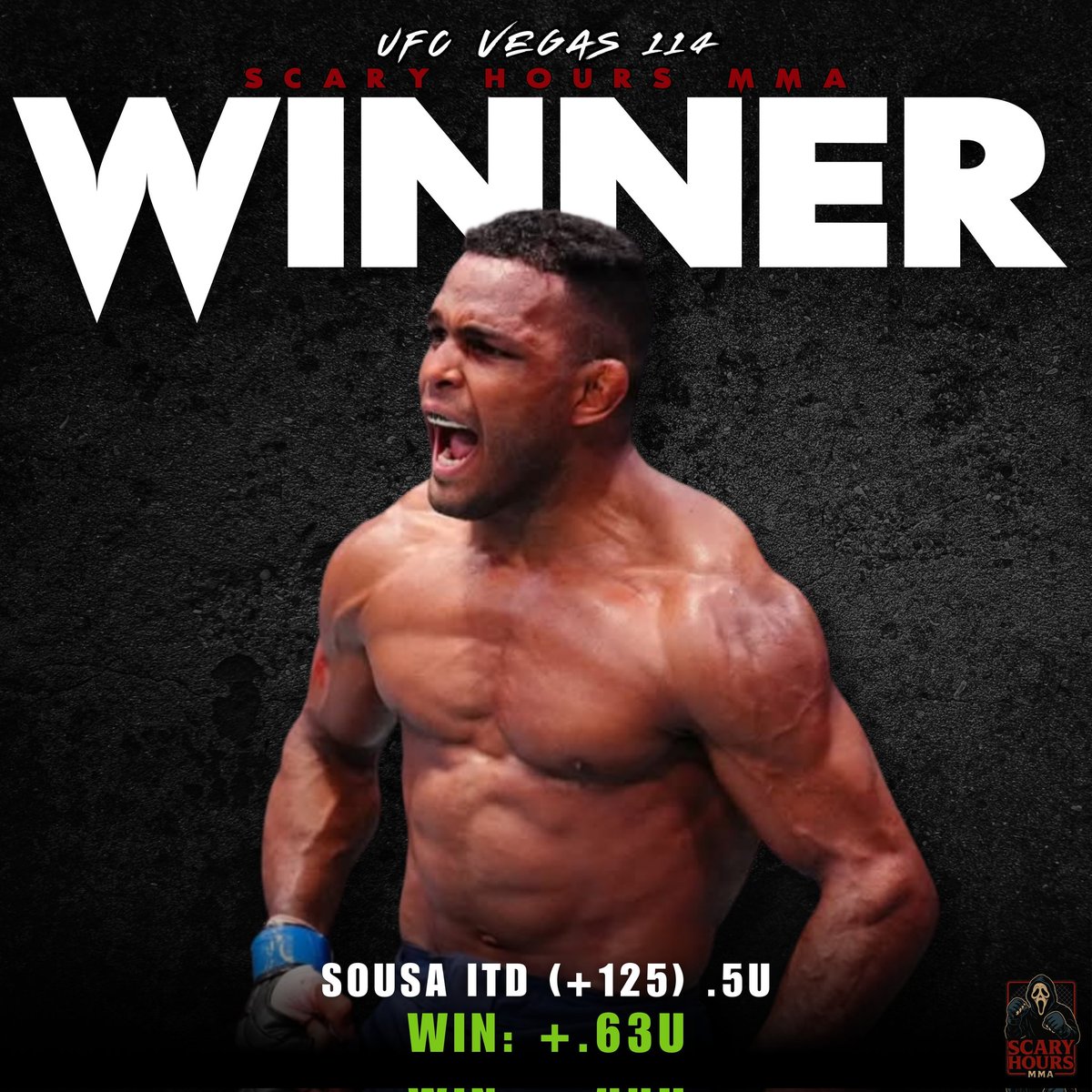 Sousa ITD (+125) ✅️💰

#UFCVegas114