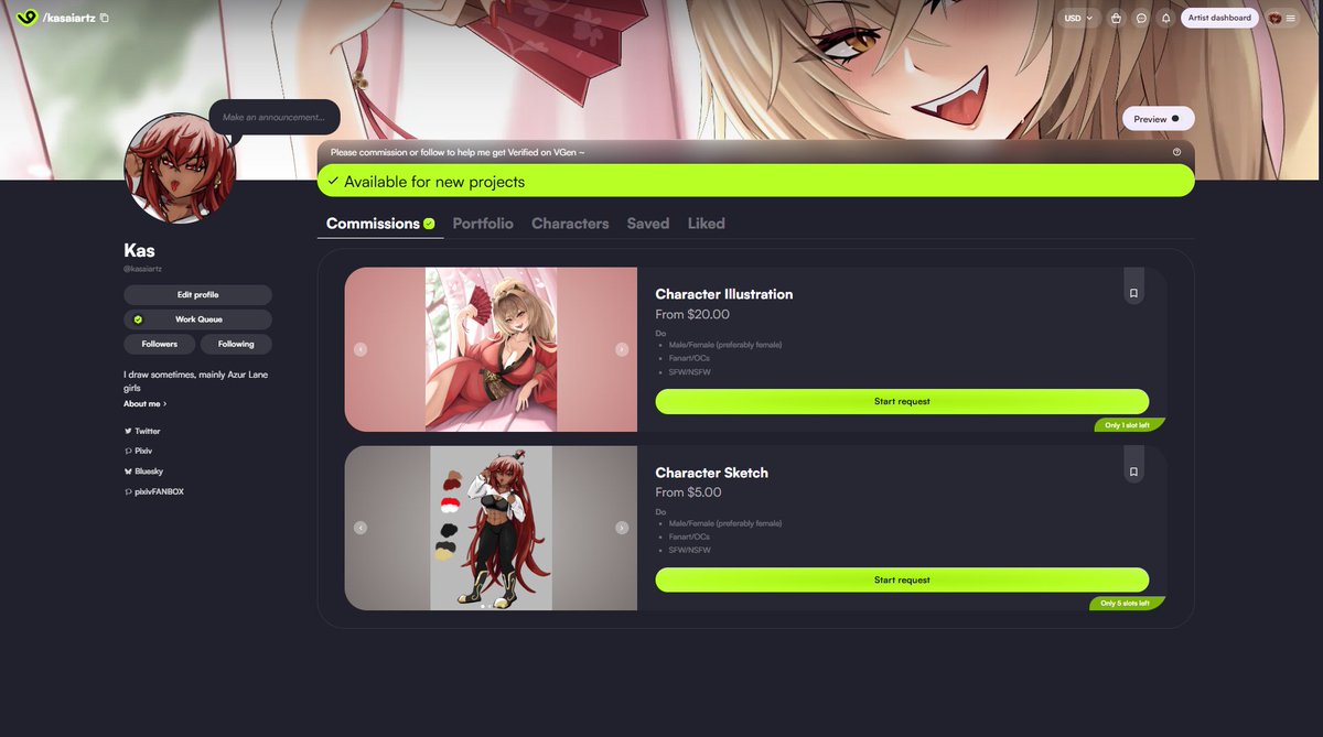 Kas ✨ VGen Slots Open! ✨ tweet media