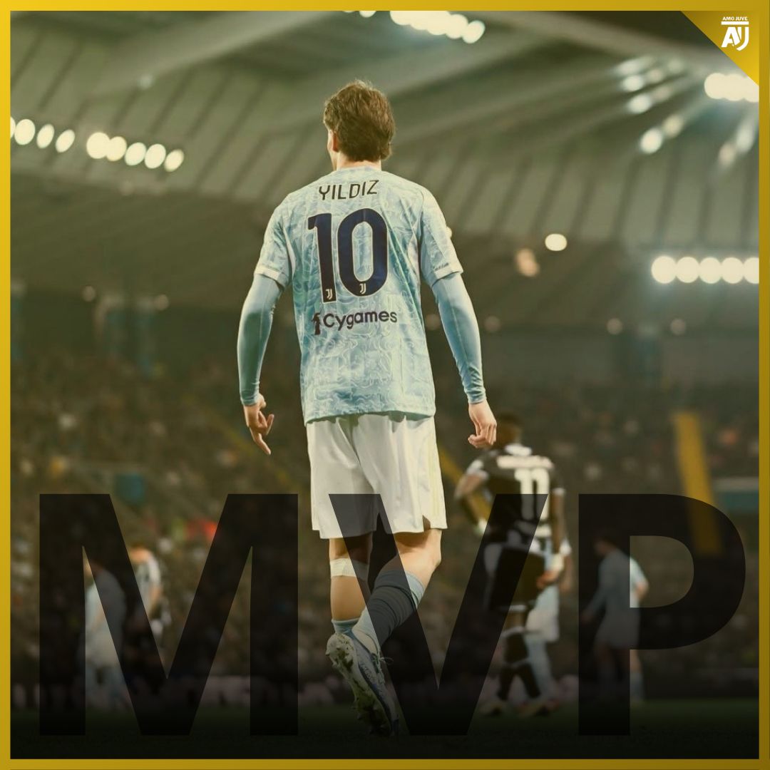 amojuve's tweet photo. 🌟 MVP di Udinese-Juventus: Kenan Yildiz 🥇 https://t.co/R5wJQa7zfg