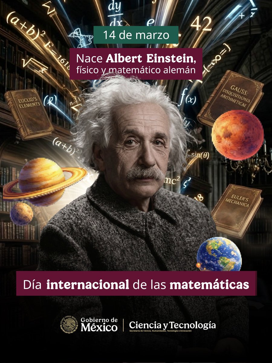 Secihti_Mx's tweet image. Establecido por UNESCO, el día internacional de las #Matemáticas se celebra en referencia al número PI. Esta iniciativa busca fortalecer la enseñanza de las matemáticas a nivel global, reconociendo su papel en el desarrollo científico, tecnológico y de análisis crítico ➡️1/4