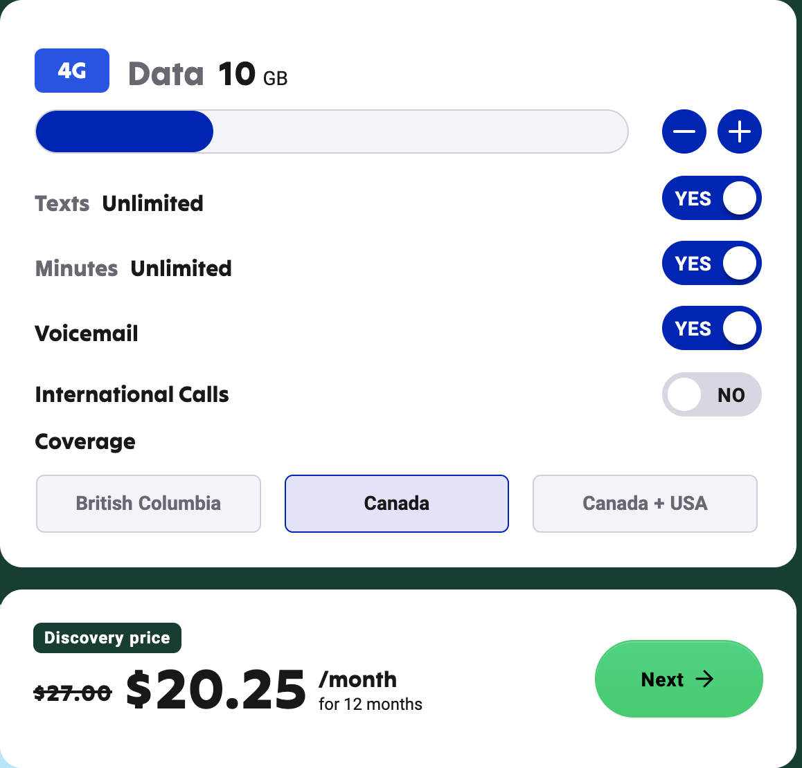 ltylr_'s tweet photo. @FidoSolutions I'm trying to upgrade my plan from basic. In my account there's an offer of "10GB, Talk &amp; Text - BYOP" for $24. When I click continue I get "20GB, Talk &amp; Text" for $28. I don't want 20GB. I can get 10GB on Fizz for $20.25. https://t.co/56rD4ADQCI