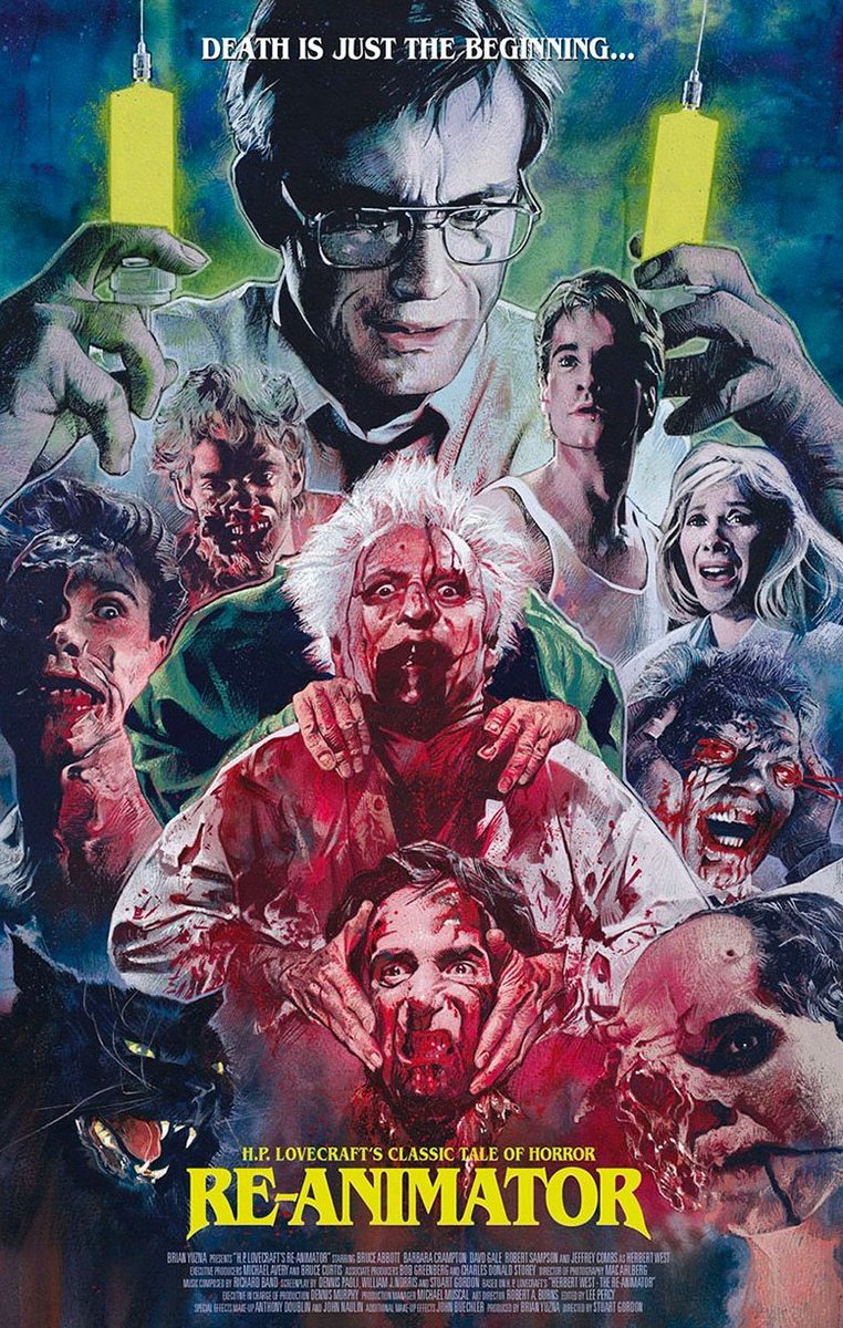 RetroReminiscer's tweet photo. Re-Animator (1985) 
Art by Graham Humphreys. https://t.co/INZwG2o2KA