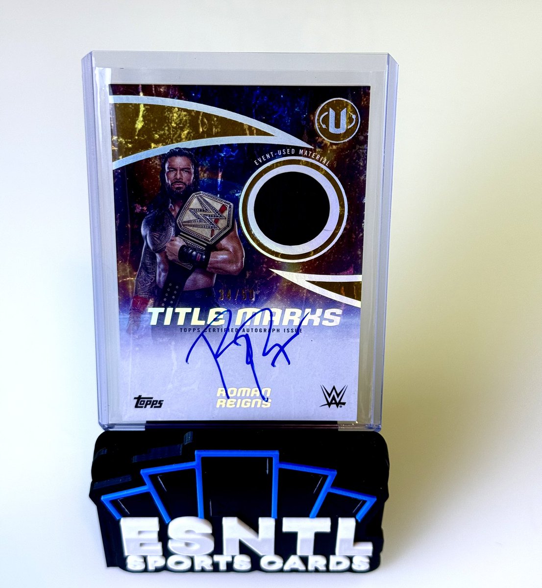 ESNTL_SC's tweet photo. One 1/1 - Four case hits - patch autos for days - all from our 6-box break of @Topps Universe WWE today

Our new friend who hit the Triple H 1/1 shared during the fill this would be his first break ever.  Days like today are what makes this hobby so special https://t.co/pEoj6GlVqL