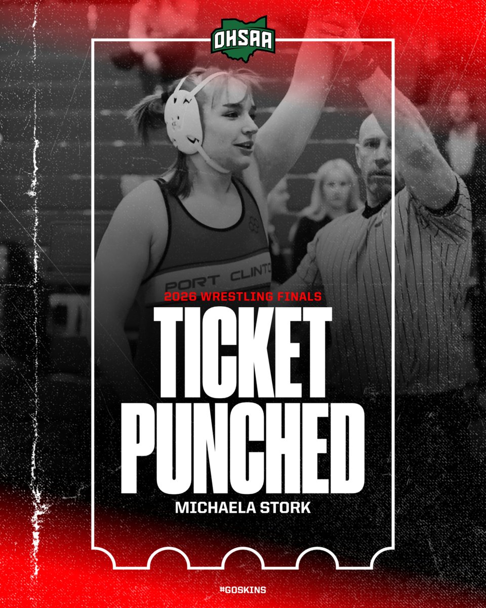 pcskins's tweet photo. 🤼‍♀️ Michaela Stork wins in the semifinals at the OHSAA State Wrestling Championships! She'll wrestle for the STATE TITLE tomorrow night - let's go, Michaela! 💪🏆 https://t.co/1yoEFhnIY2