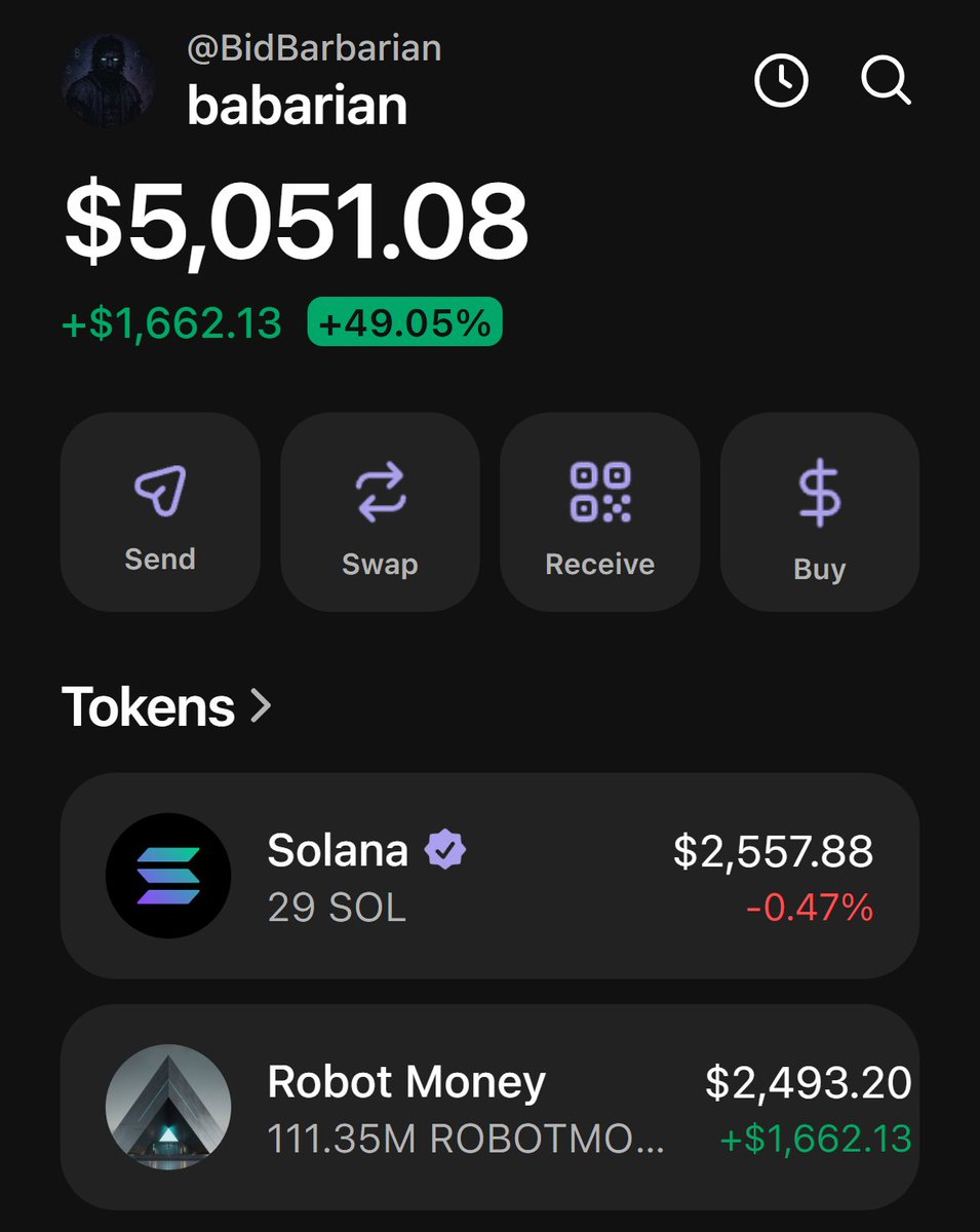BidBarbarian's tweet image. #ROBOTMONEY just hit 3x from our Telegram entry

Challenge portfolio stacking while others chase pumps

Next call already locked in, drops in TG this week

0x65021a79AeEF22b17cdc1B768f5e79a8618bEbA3