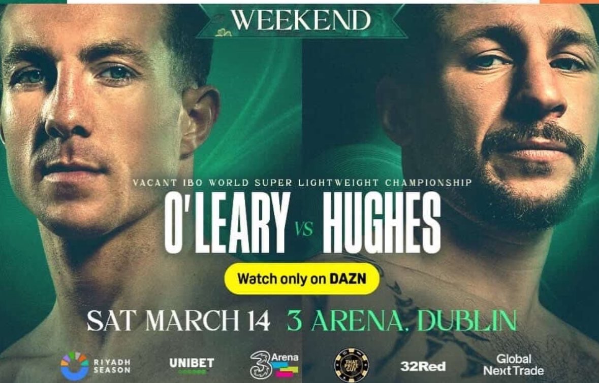 jamsboxingchat's tweet photo. Pierce ‘Big Bang’ O’Leary stops Maxi Hughes in round 5 in Dublin, Ireland to claim the vacant IBO Super Lightweight title in tremendous fashion.
#Boxing #QueensberryPromotions #Dublon #OLearyHughes #IBO #RCB #BoxingFightZone #RedCornerBoxing
@pierce_oleary10 https://t.co/rgT2pkwneP