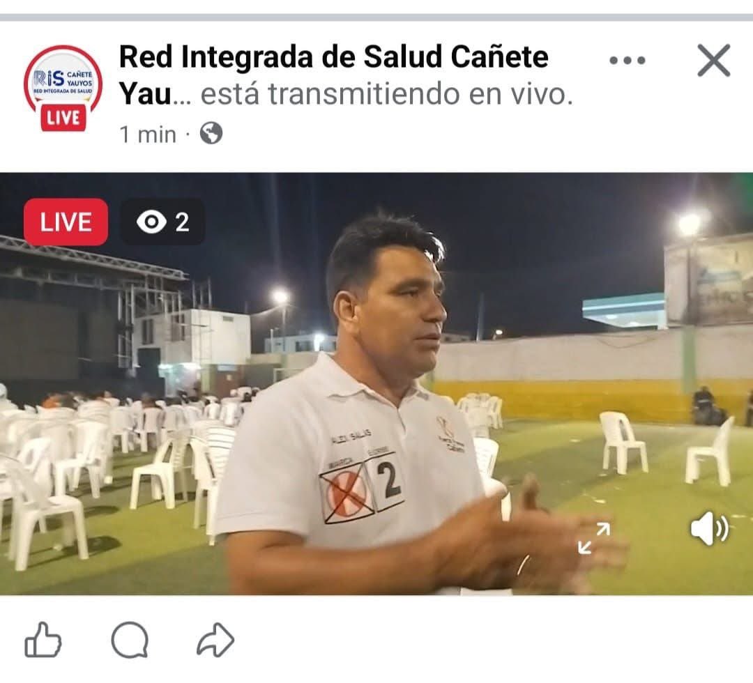 mirecarhuas's tweet photo. Como no pasó nada cuando se robó las cámaras del congreso para su mitin llevando personal del Estado, ahora sigue usando personal para grabar mitin y los transmite #EnVivo en páginas institucionales. Red de Salud Cañete Yauyos filmó y publicó mitin de Keiko en pág institucional https://t.co/hBBad4FwTr