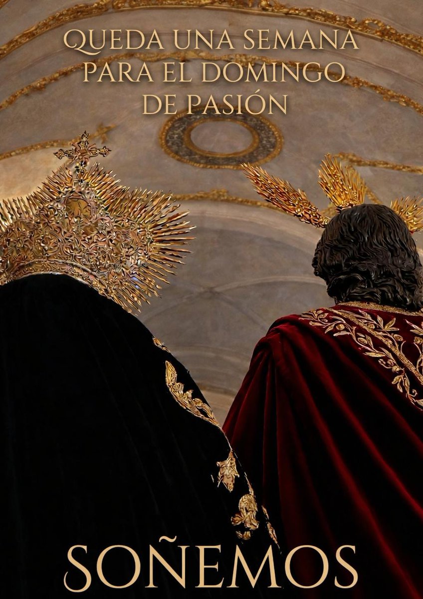 En una semana será Domingo de Pasión.

¡Soñemos!

#PrendimientoyGranPerdón
#CofradíasMLG