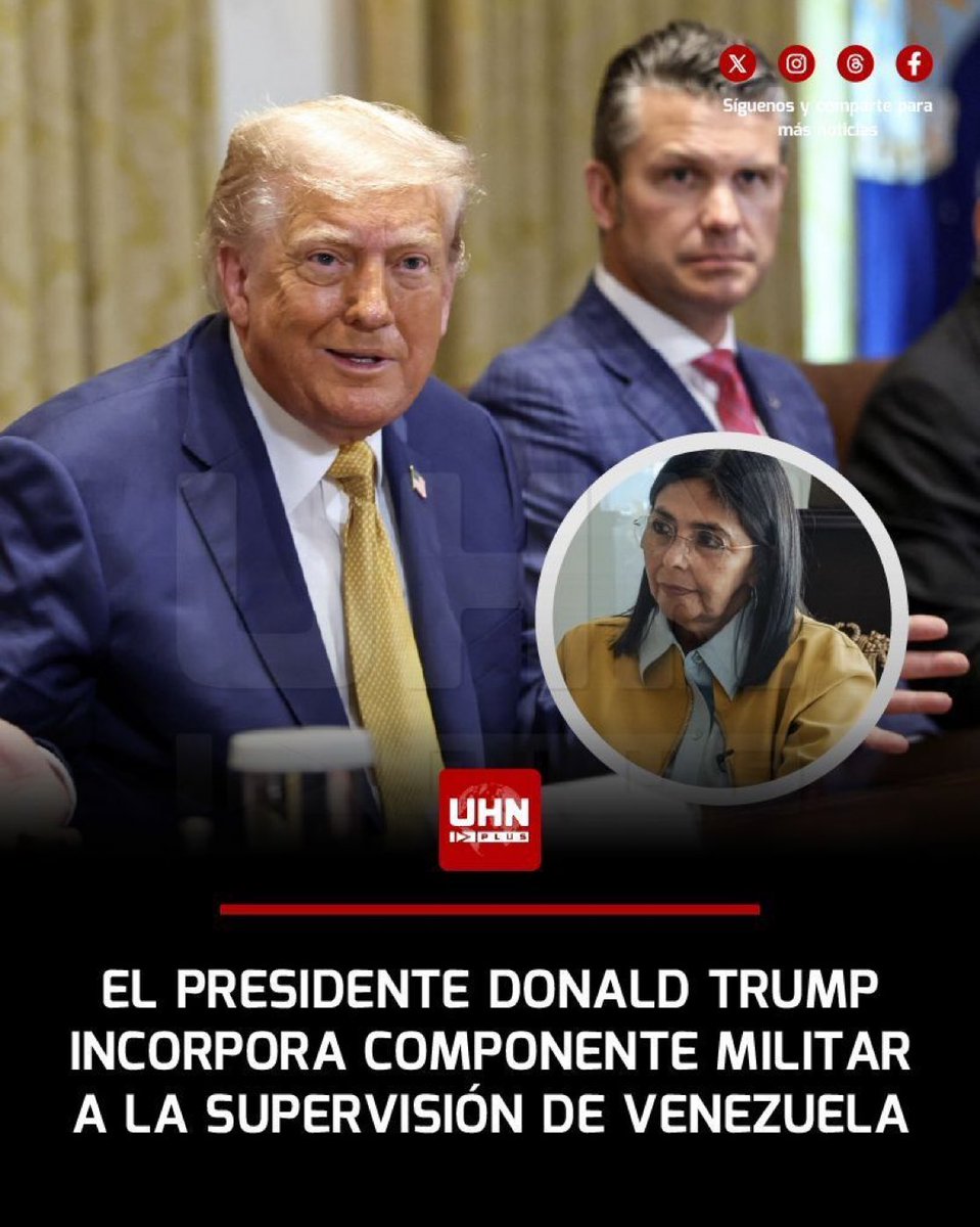 #14marzo <a href="/UHN_Plus/">UHN Plus</a> 🇺🇸🇻🇪‼️  :LATEST — President Donald Trump ordered the incorporation of a direct military component into Washington's oversight of the interim government in Caracas, led by Delcy Rodríguez. The measure adds Secretary of War Pete Hegseth to the coordination