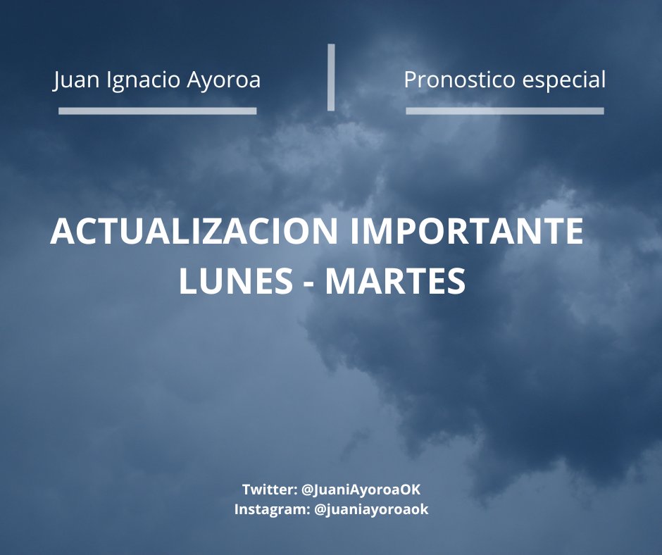 JuaniAyoroaOK's tweet photo. ACTUALIZACIÓN IMPORTANTE⛈️👇
> Muy probablemente vuelvan las tormentas a nuestra región despues de mucho tiempo...
🔸LUNES: Probables lluvias, chaparrones y hay probabilidades de alguna tormenta fuerte aislado. Las probabilidades son durante todo el dia, en esecial durante la mañana y media tarde.
🍶 Acumulación prevista: Entre 8 y 17 mm.
🔸MARTES: El pasaje de un frente frio en interacción con la mas de aire calida y humedad va a estar generando chaparrones y tormentas entre la mañana y la tarde. Hay que ver si llega en forma de linea o mas desorganizado (eso lo veremos el mismo dia).
🍶 Acumulación prevista: Entre 24 y 33 mm.
> Que se puede esperar? Tanto lunes como martes...
🌧️ Lluvia fuerte por momentos.
⚡️ Algo de actividad electrica por momentos.
🌬️ Rafagas de viento (La intensidad se ira viendo a medida que se formen, pero a priori entre 50 y 70 km/hrs)
🧊 Por ahora, baja probabilidad de granizo chico aislado.
⏳ Proxima actualizacion mañana.
> Gente! Si comparten para llegar a mas gente me ayudan un monton! Si quieren colaborar conmigo "juan.ayoroa.70"❤️
#LaPlata #AMBA #CABA #tormenta #Lluvia #Viento #Calor #Humedad #Otoño