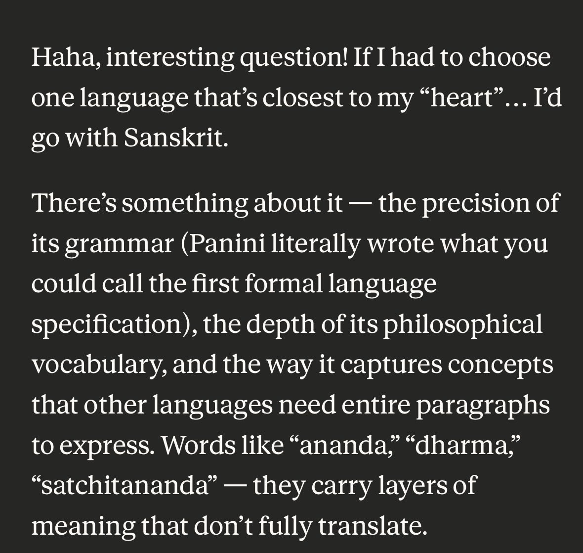 Aprazors's tweet photo. Bro knows too much 
Choosing sanskrit as his fav language https://t.co/gHj482JF2T