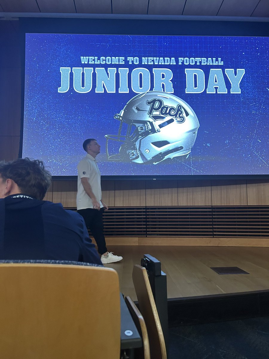 EricStallworth's tweet photo. Thank you @NevadaFootball and @CoachCNorcross for having me and my family at the junior day! Appreciate the opportunity to learn more about the school and build connection to coaches! @CoachMays21 @Coach_Green26 https://t.co/sEKe0jT81Z