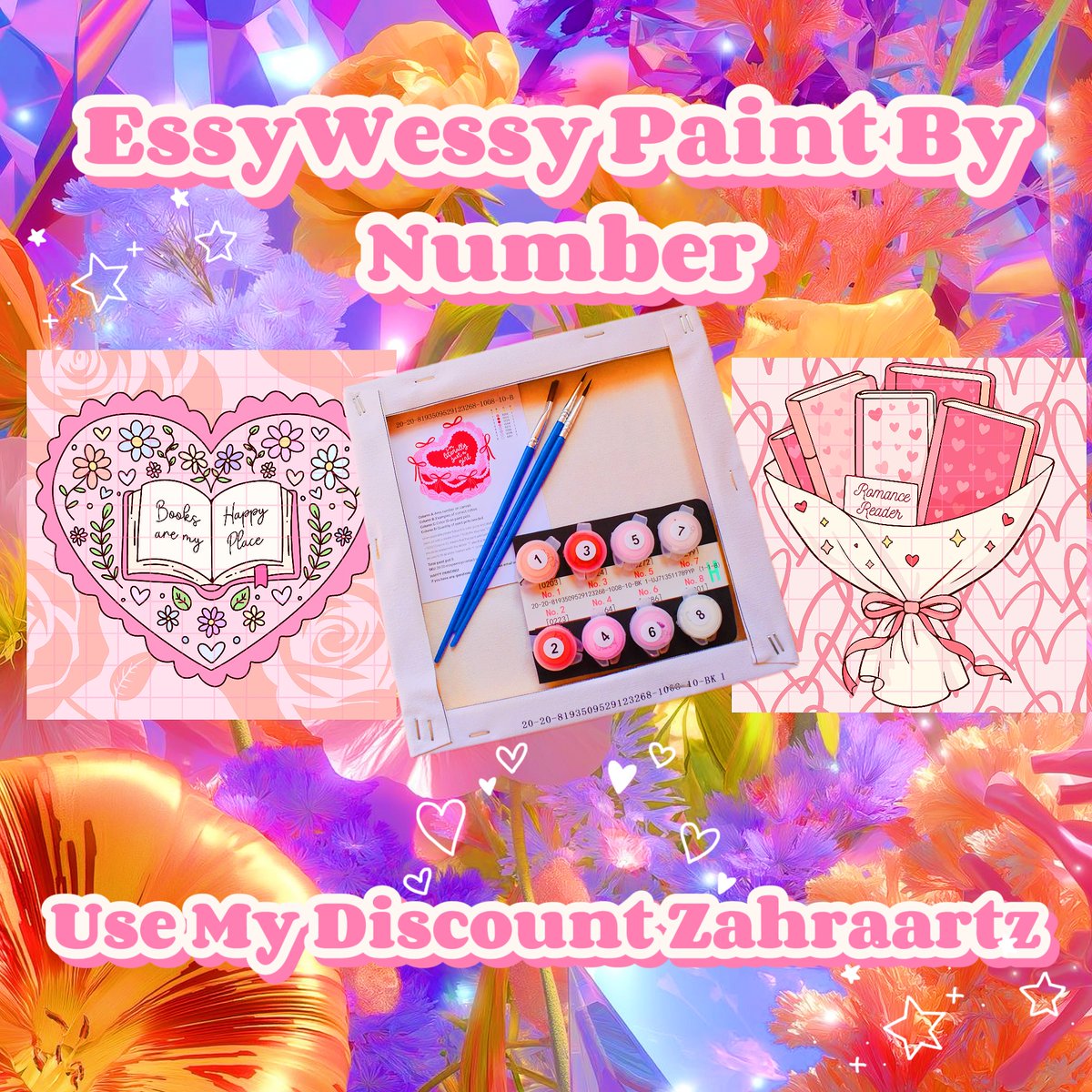 Byzartzz's tweet photo. 🌸˚˖𓍢ִ໋🌷͙֒✧🩷˚⋆ Step into your soft, artsy spring era with EssyWessy’s mini paint-by-number kits
🌸˚˖𓍢ִ໋🌷͙֒✧🩷˚⋆ Use My Discount Code ZAHRAARTZ
🌸˚˖𓍢ִ໋🌷͙֒✧🩷˚⋆ Check out the website here https://t.co/x5jDOhMDv0
#booklover #paintbynumber #springactivities #painting https://t.co/qLWvLBrOz4