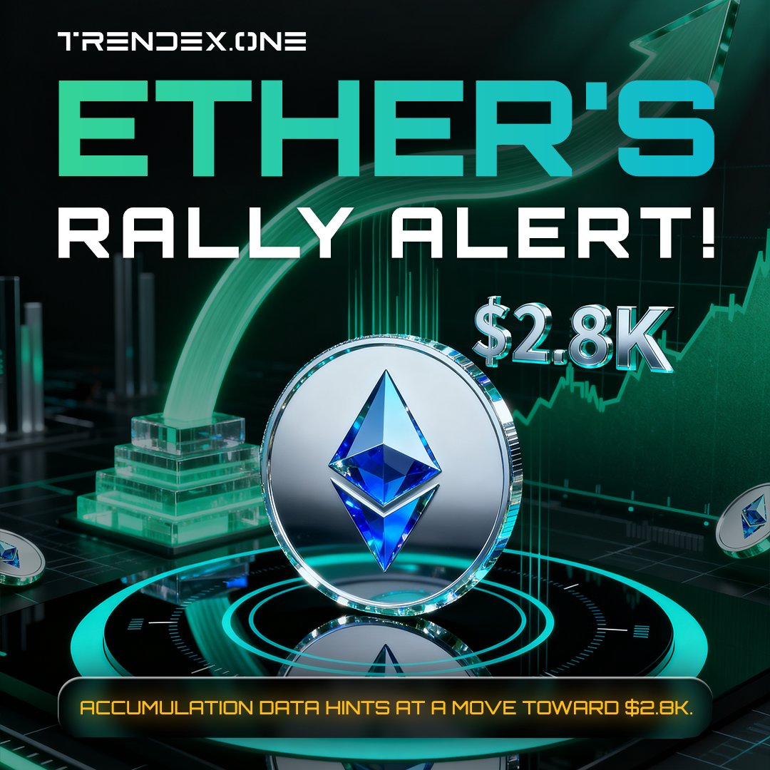 RealTrenDexOne's tweet photo. 👀 ETH accumulation is picking up.
Some analysts think Ethereum could be building momentum toward $2.8K.

But crypto rallies always come with surprises.

What’s your ETH number? 🔎
👉 https://t.co/zQc2hjNg8t #eth #crypto https://t.co/WM551P8jyK