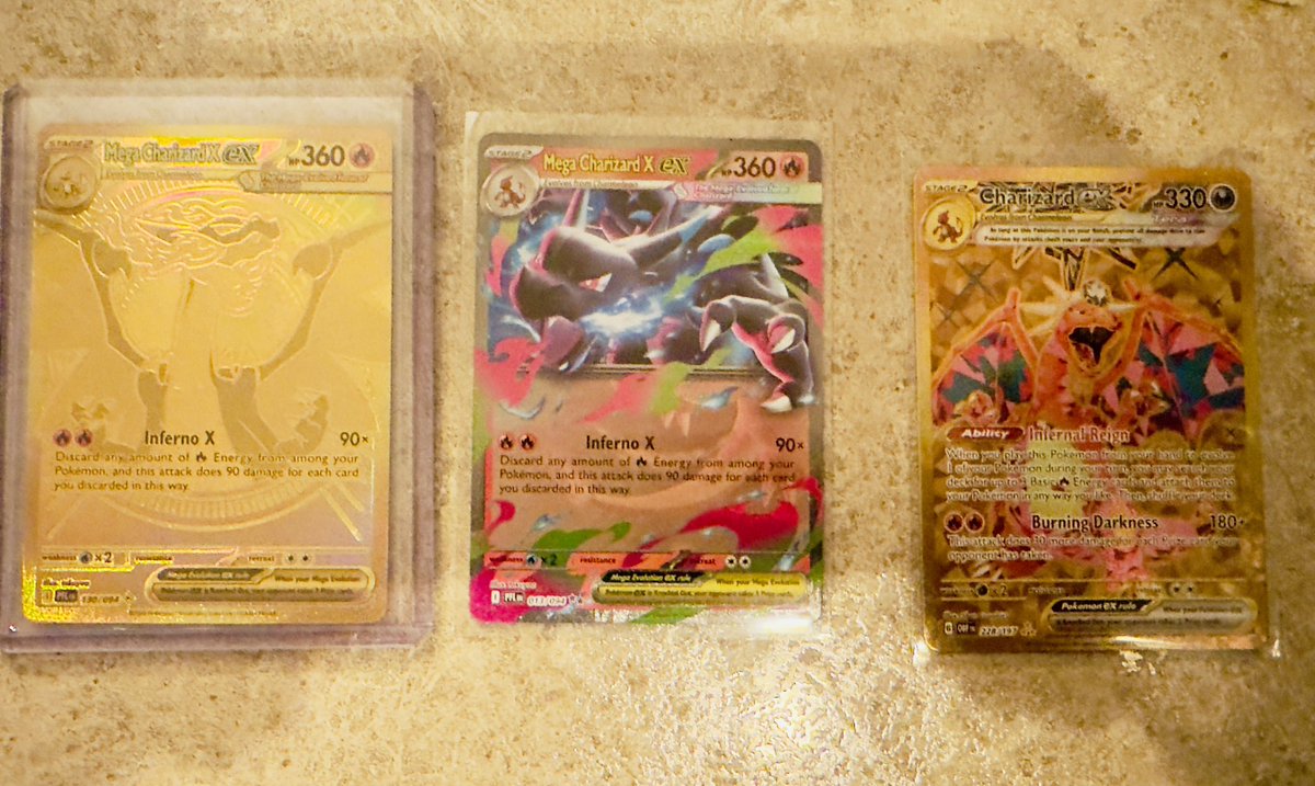 I pulled 3 charizards this evening 🔥

What are the chances! $GME #Pokemon

<a href="/natsturner/">Nat Turner</a> <a href="/larryvc/">Larry Cheng</a> <a href="/ryancohen/">Ryan Cohen</a> <a href="/gamestop/">GameStop</a> <a href="/PokemonTCG/">Pokémon TCG</a>