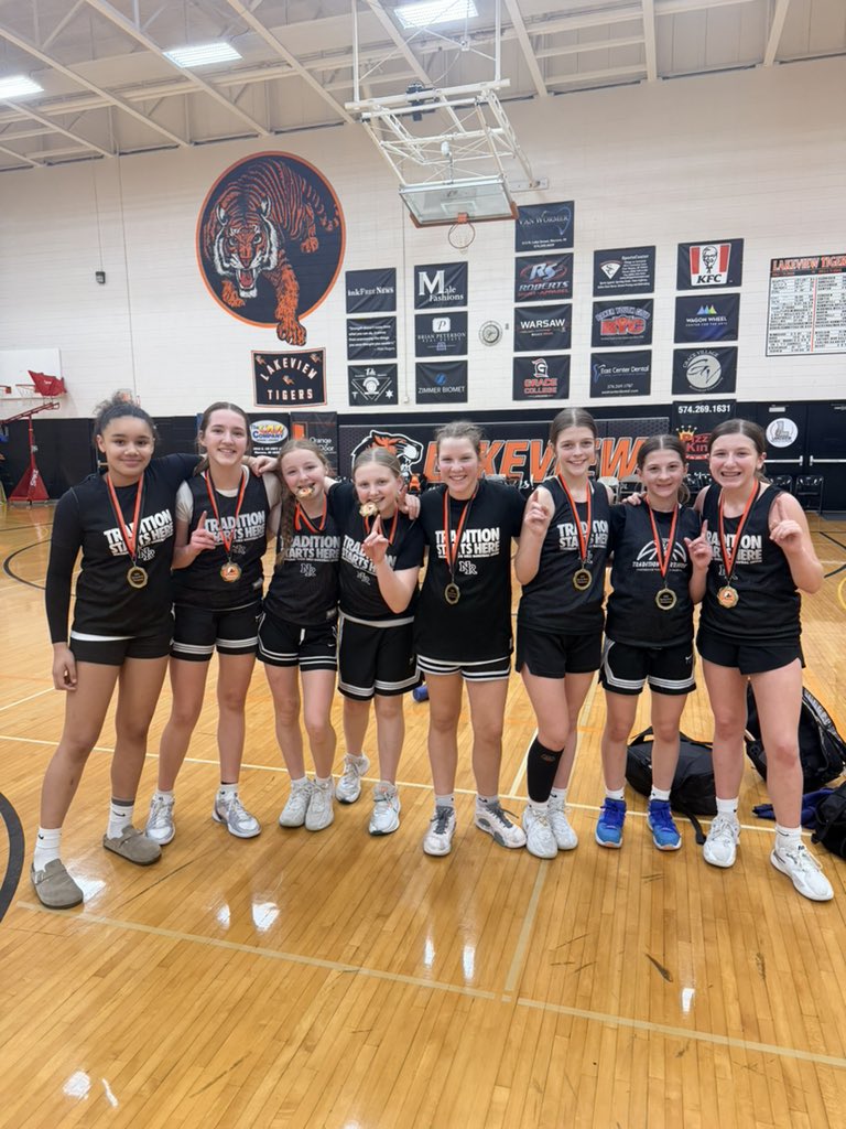 Congrats to our 5th &amp; 6th Grades for winning their Division of the Warsaw Spring Bash.  The 5th Grade defeated Warsaw Orange in the Gold Division. 6th Grade defeated Columbia City in the Platinum Division #FutureLadyRaiders 🔰🏀