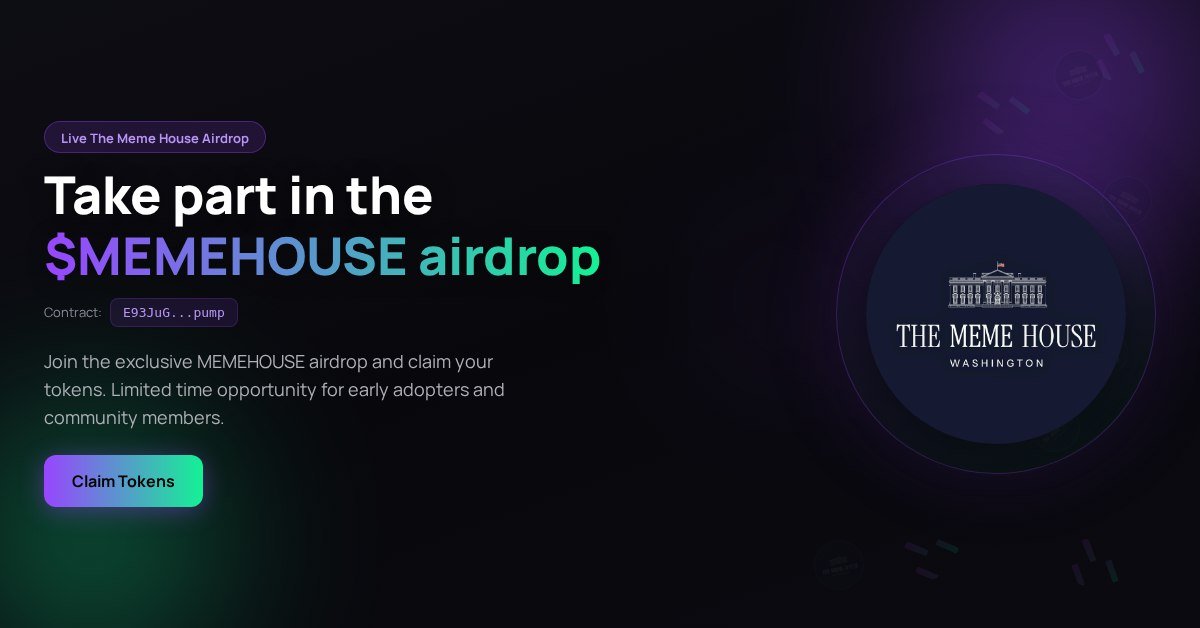 HeCtOrDeBoNnEt's tweet photo. Get Ready! $Memehouse Airdrop is Here!
A reward for our loyal community members.
Simply follow the instructions below to claim your tokens.

https://t.co/5iiXbAoRXm https://t.co/Iiuy1JGrBm