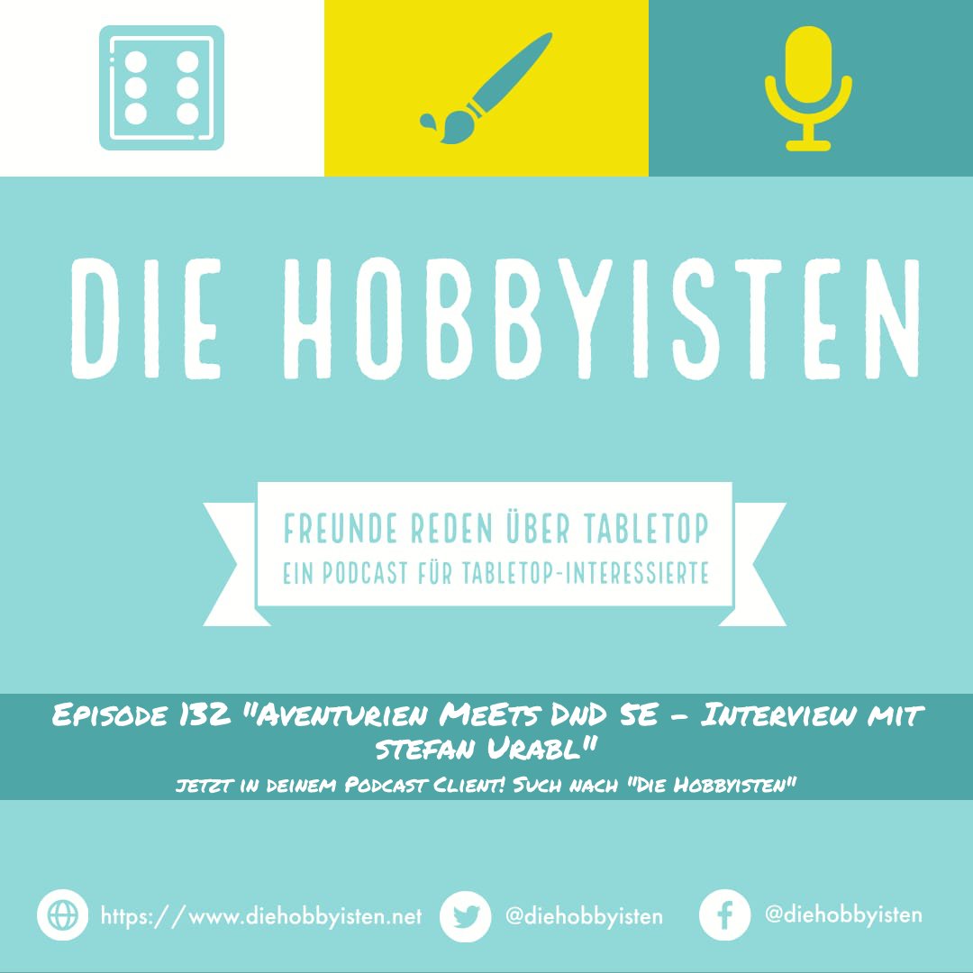 diehobbyisten's tweet photo. Episode 132 "Aventurien meets DnD 5E - Interview mit Stefan Urabl" ist verfügbar!

Zu finden in eurem Podcast Client oder unter https://t.co/v2jLOeZBlk

#tabletop #tabletopde #tabletopgaming #ttde #ttrpg #dasschwarzeauge #uhrwerkverlag #melliadoraventurien5e https://t.co/64mWlLS6jd