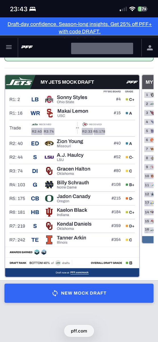 irish_jets's tweet photo. Maybe my favorite mock draft so far…
#jets
#jetup
#draftnerds
#nfldraft
@coffeenjets https://t.co/pgWjL4lNjc