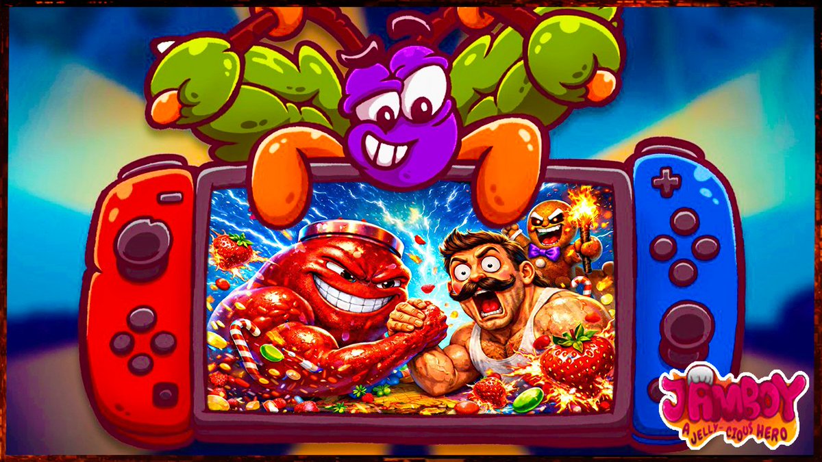 A platformer about a hero made of jam 🍓
Sounds ridiculous… but it might actually work.
Juice &amp; Juificer check out Jamboy: A Jelly-cious Hero 🔥

#youtubegaming #indiedevs #indiegaming

<a href="/NakamaGS/">Nakama Game Studio - Jamboy OUT NOW!🍓</a>  youtu.be/vbE2jUQmjbg?si… via <a href="/YouTube/">YouTube</a>