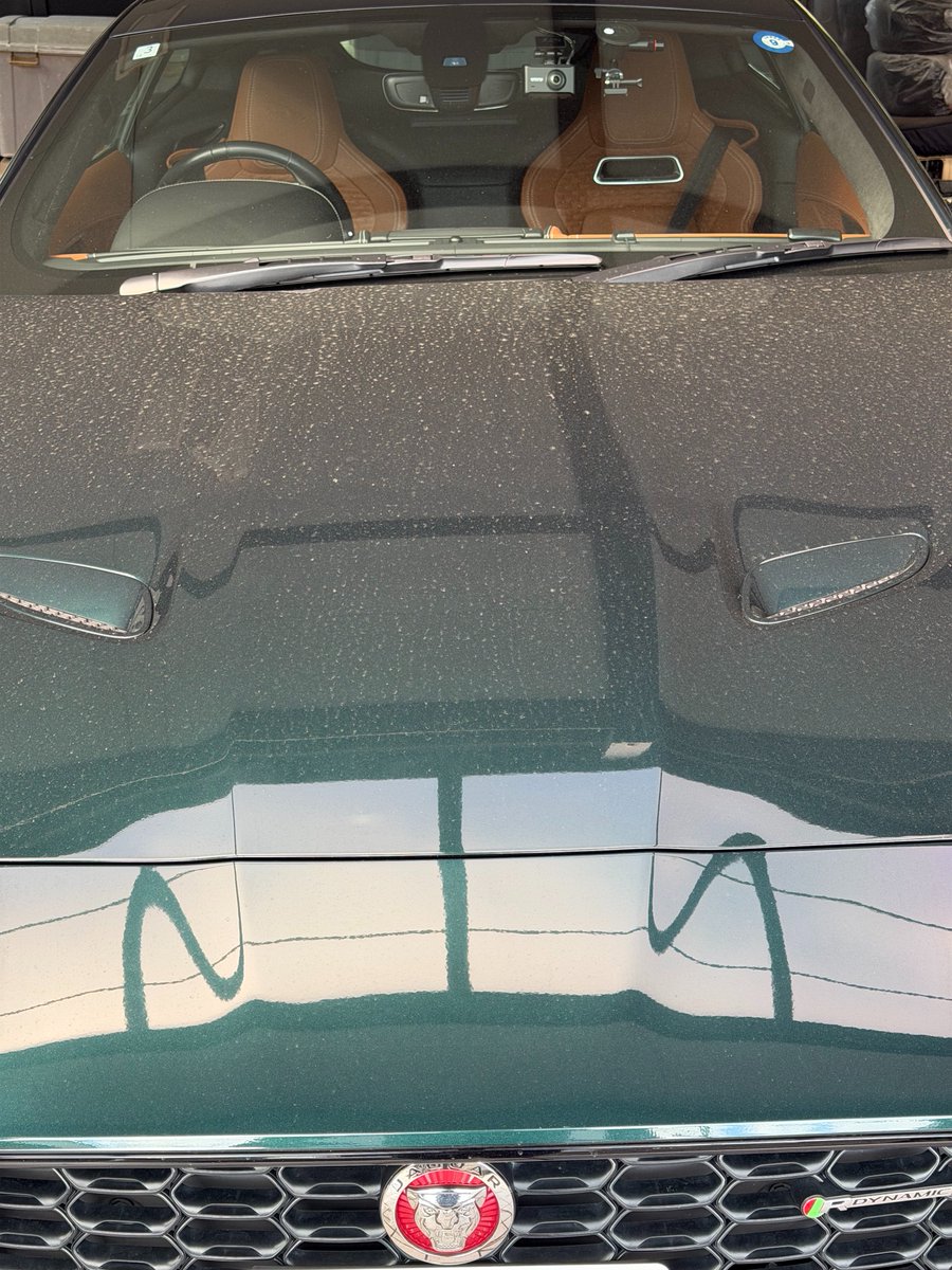 rok's tweet image. そういえば昨日は時間が取れたので洗車できた。いつものように洗車前と洗車後の写真を。この時期、花粉や黄砂がひどいし、たまに雨もポツポツと降ったりして、本当に汚れやすい。 #ftype