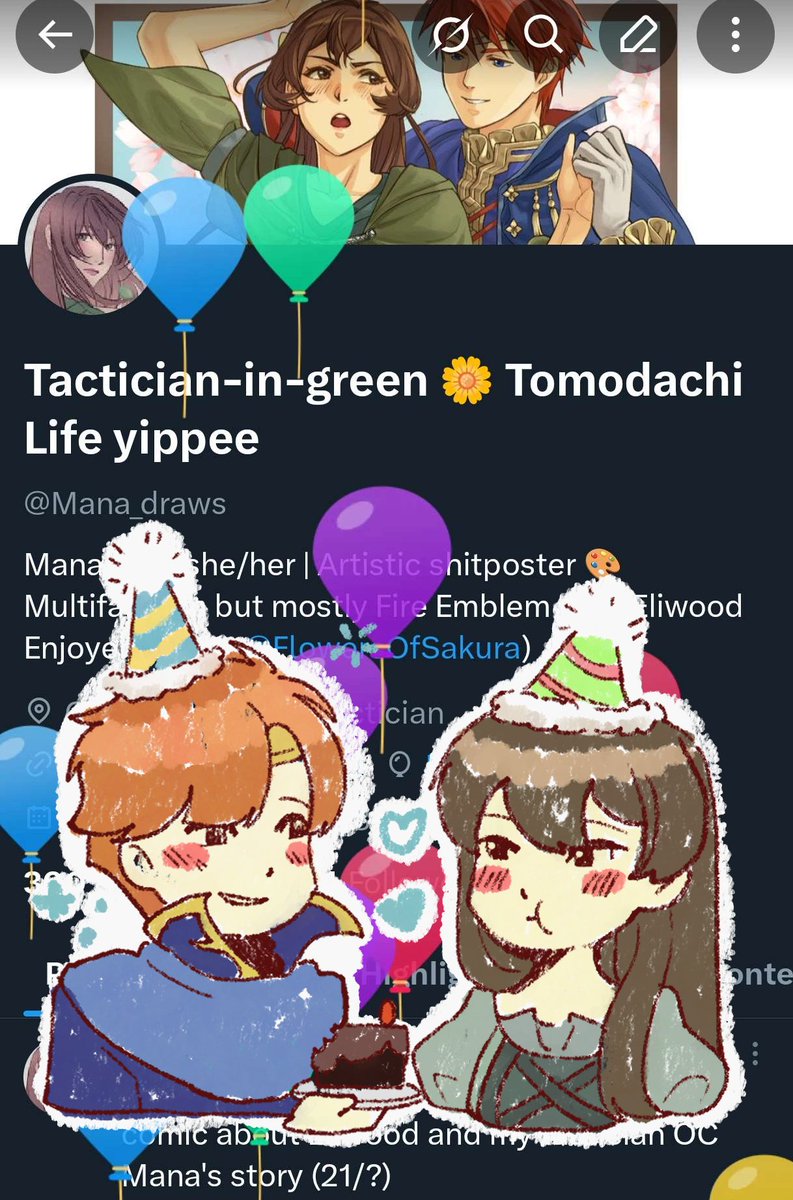 Tactician-in-green 🌼 Eliwood on my BIRTHDAY WHAT tweet media