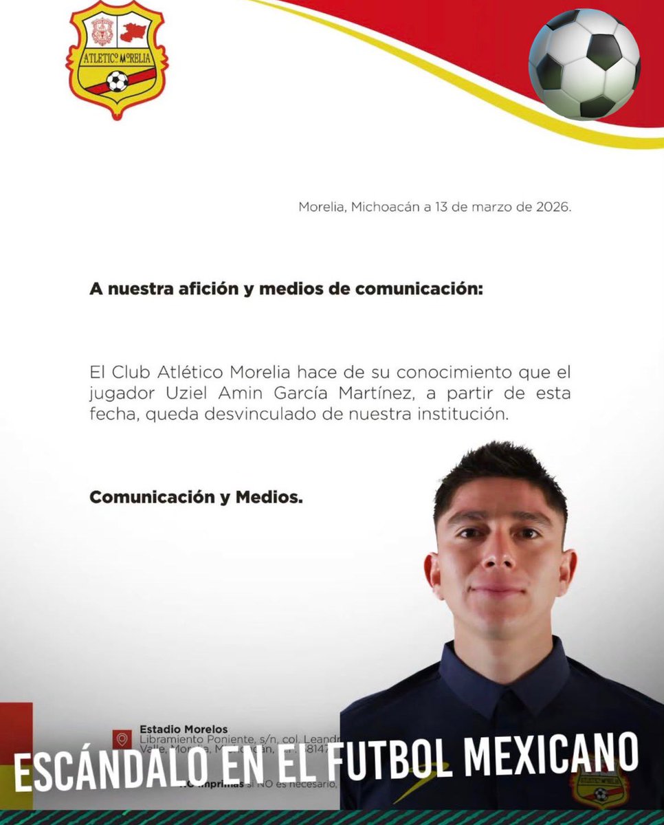 elguardianPP's tweet photo. 🚨ESCNDALO, se dice que el jugador del atlético Morelia le proporcionaba apuestas muy locks al famoso grupo de apuestas, POTRISH PICKS (link en la descripción de mi perfil)🚨 https://t.co/Y3StAoeKTE