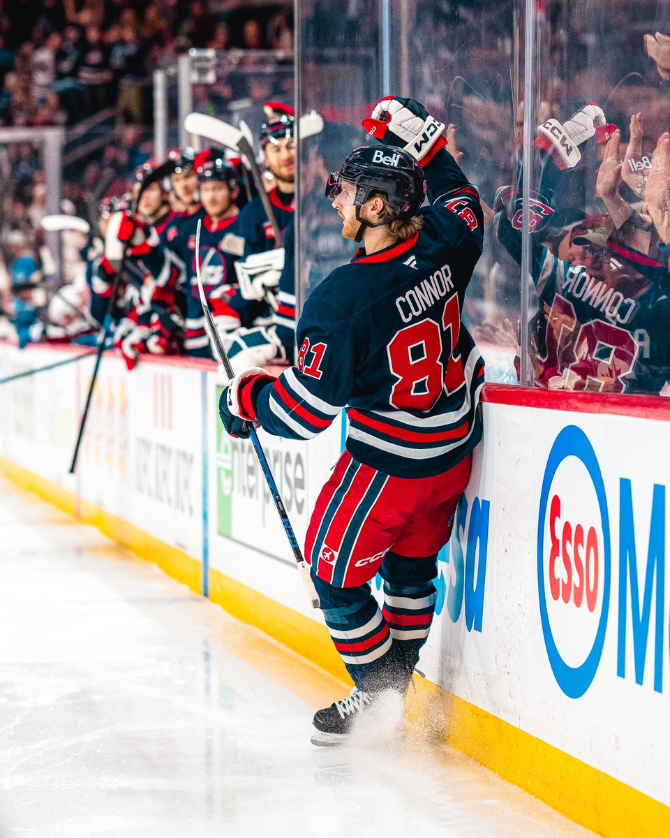 NHLJets's tweet photo. Kyle Connor reaches the 30 goal mark in eight of his nine full seasons in the NHL 🚨🍗

@JamieThomasTV GAME RECAP 🔽