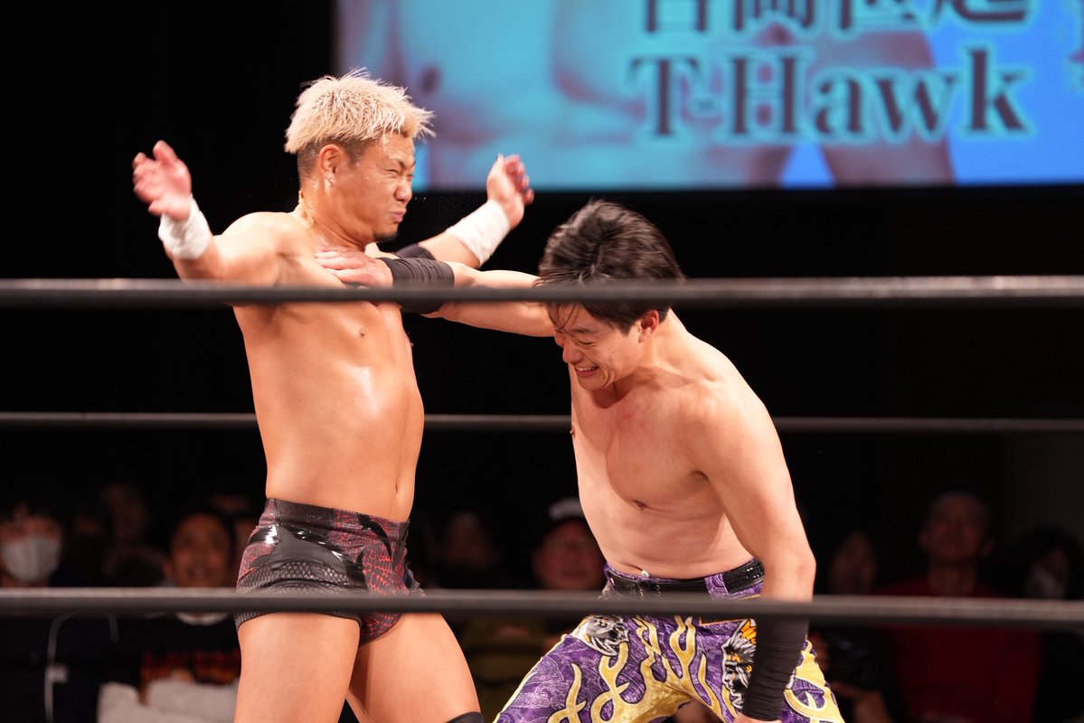 michi_gara's tweet image. バチバチにやり合う石田凱士選手とT-Hawk選手

くまもと駅前プロレス2026春の陣
2026.3.14くまもと森都心プラザ

#くまもと駅前プロレス 
#GLATE #石田凱士 #THawk