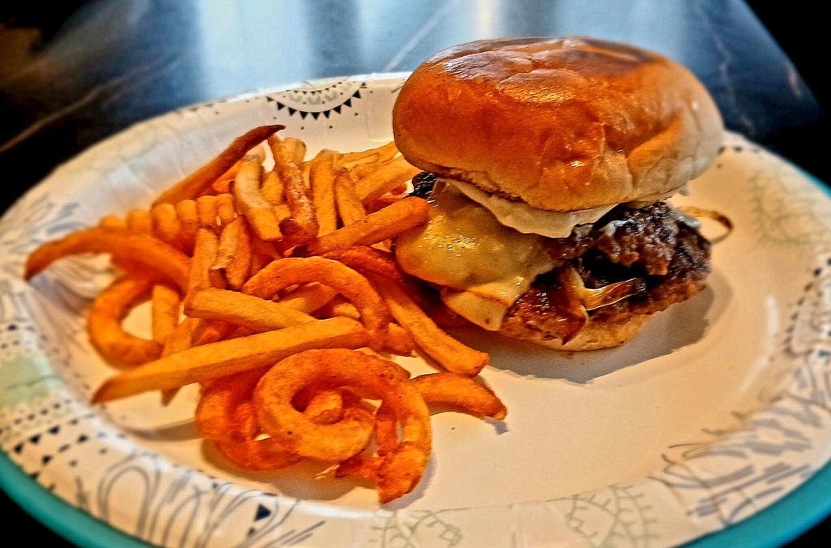 I broke out the meat grinder and ground up some of the leftover chuck roast after making beef jerky. The result was a super tasty double smash burger with duck fat sautéed onions, Munster cheese, pickles, mayo, and a side of fries. Delicious.