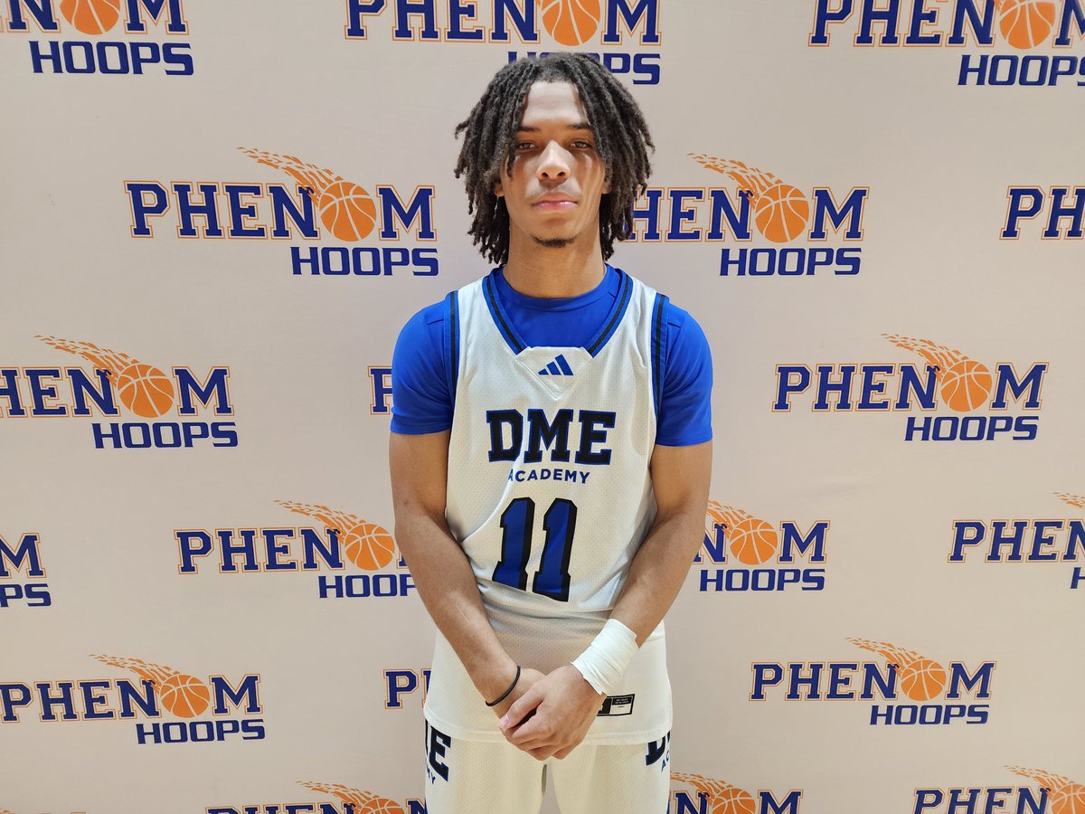 POBScout's tweet photo. 2026 Zane McFarlane (DME Academy PG) played with such poise and control in the game. Scrappy guard but a high IQ playmaker that was able to create at a high level, find teammates, and be a strong scoring option for his team today. #PhenomPGNationals https://t.co/UCmkwmuHGu