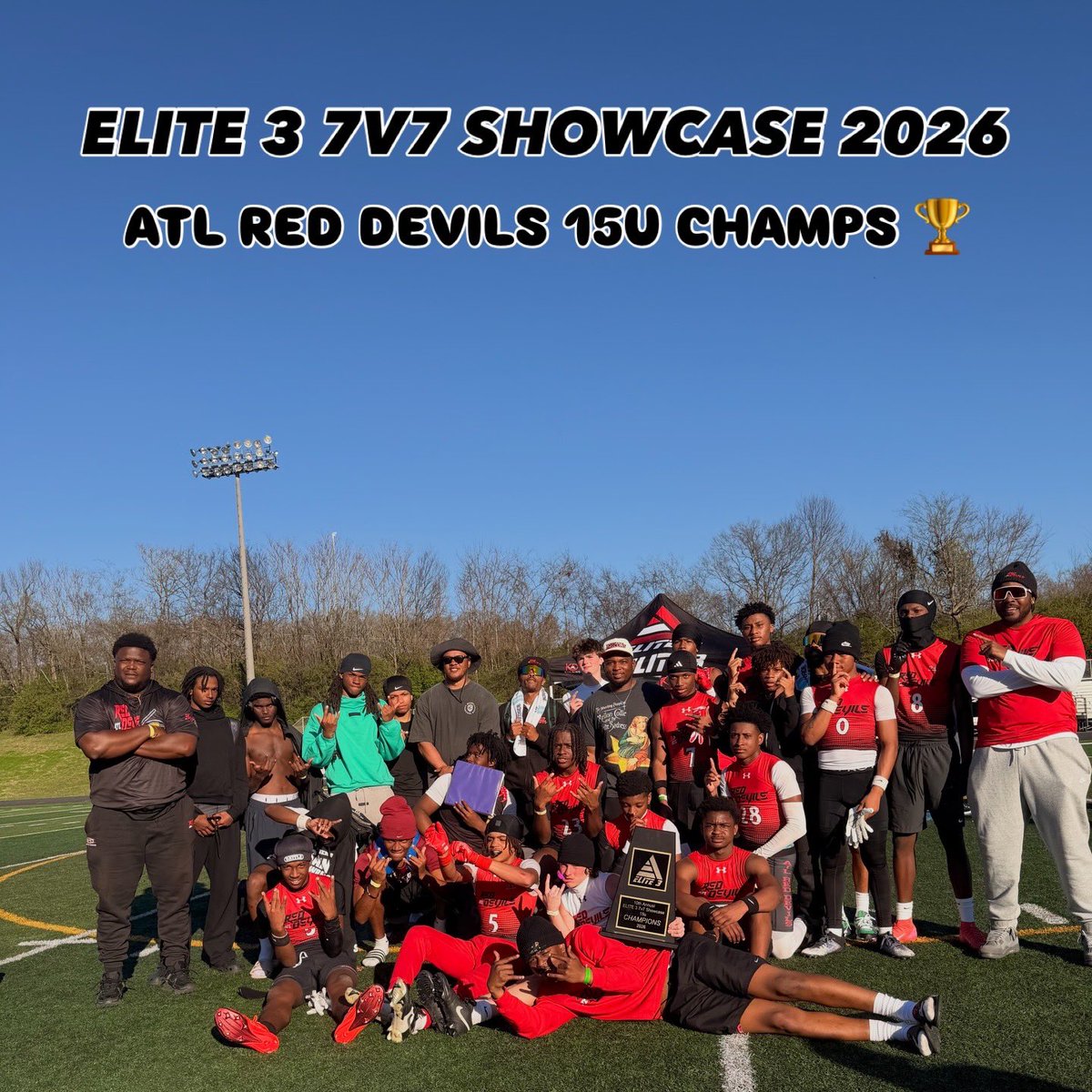 _Elite3's tweet photo. 10 Annual Elite 3 7v7 Showcase 15U Champions @ATLRedDevils. Back 2 Back 15U Champs! 🏆🏆
#Elite37v7Showcase #ATLRedDevils #7v7 https://t.co/wQnRVTlPlX